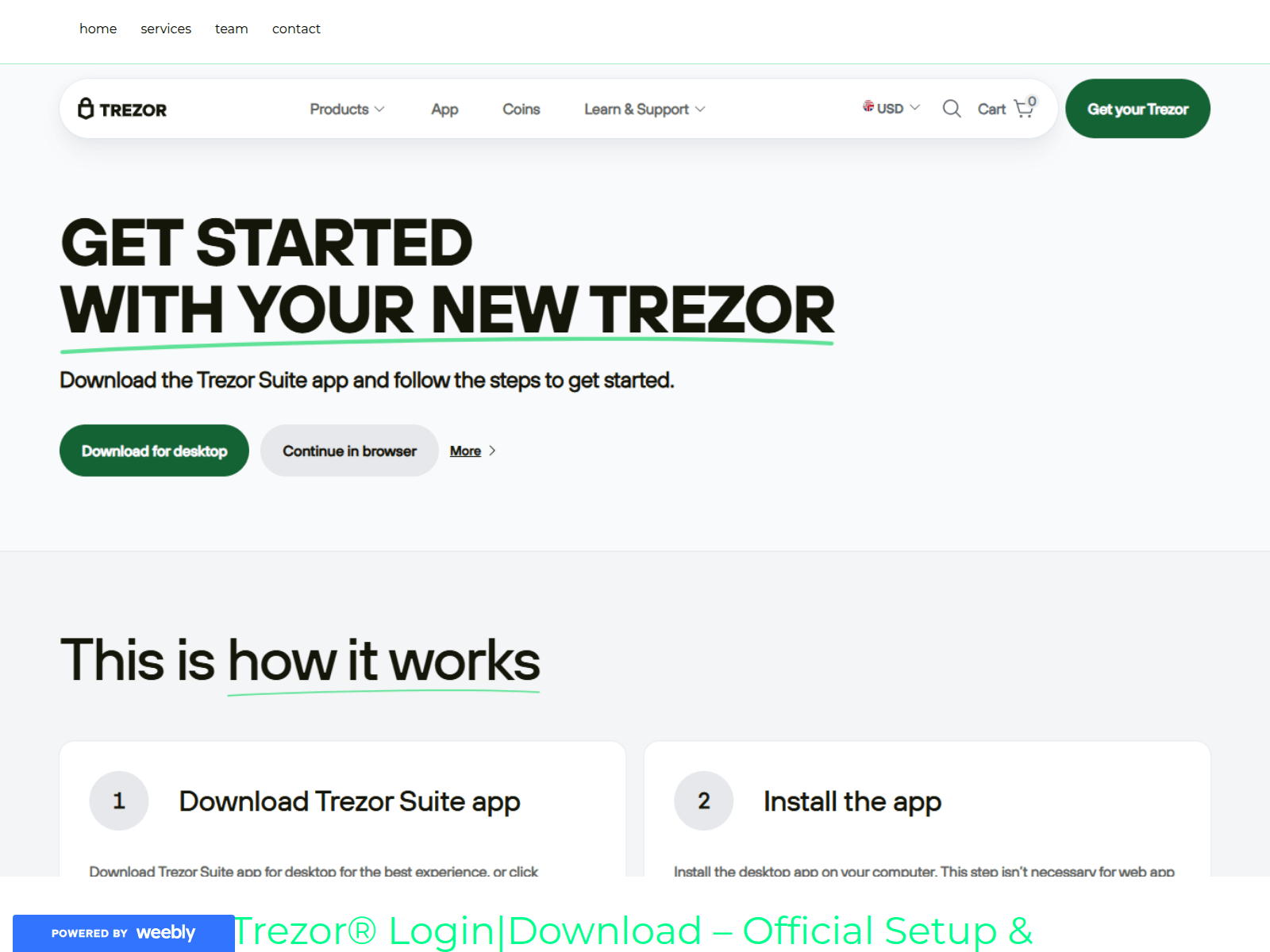 Screenshot of treezor-login.weebly.com