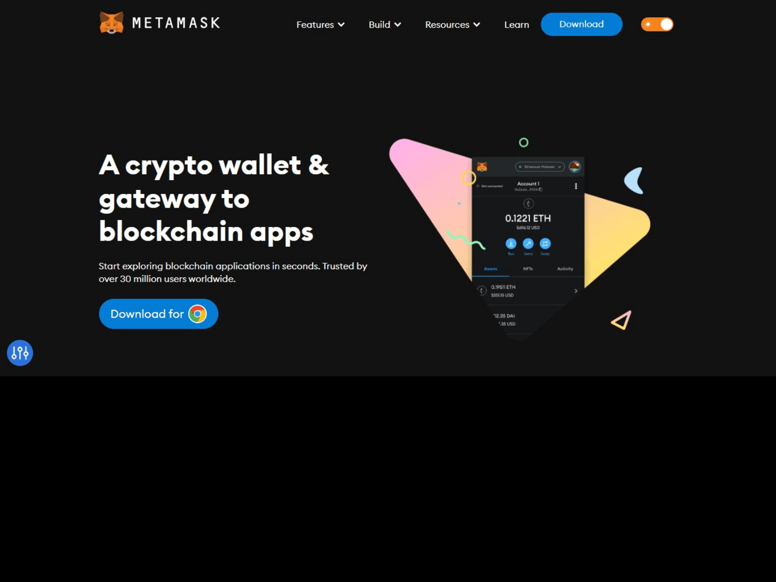 Screenshot of metaamasklogieni.webflow.io