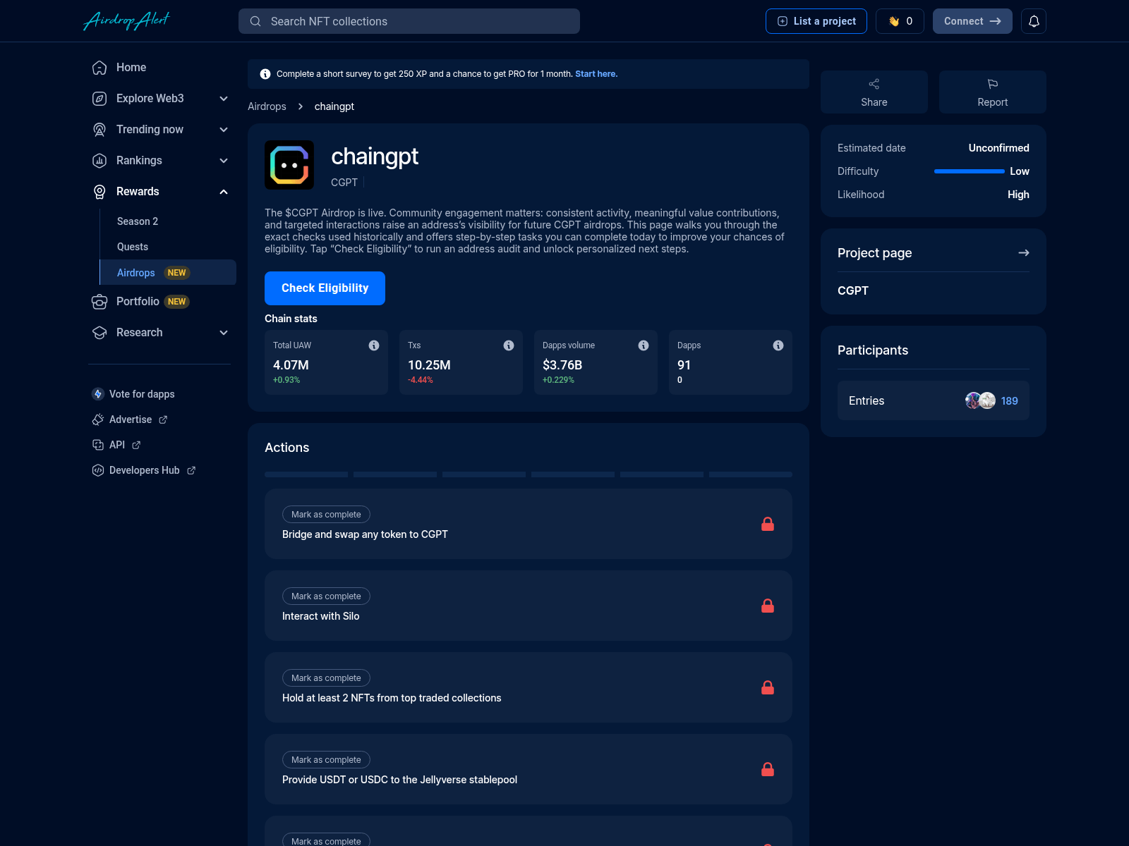 Screenshot of chaingpt.airdrpsalerts.info
