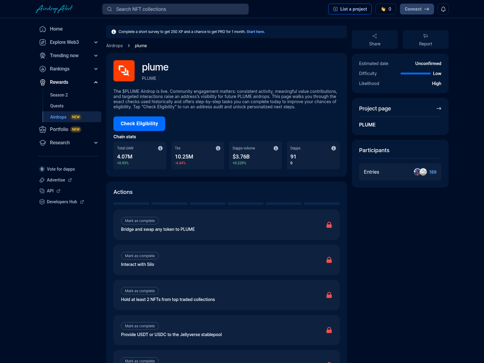 Screenshot of plume.airdrpsalerts.click