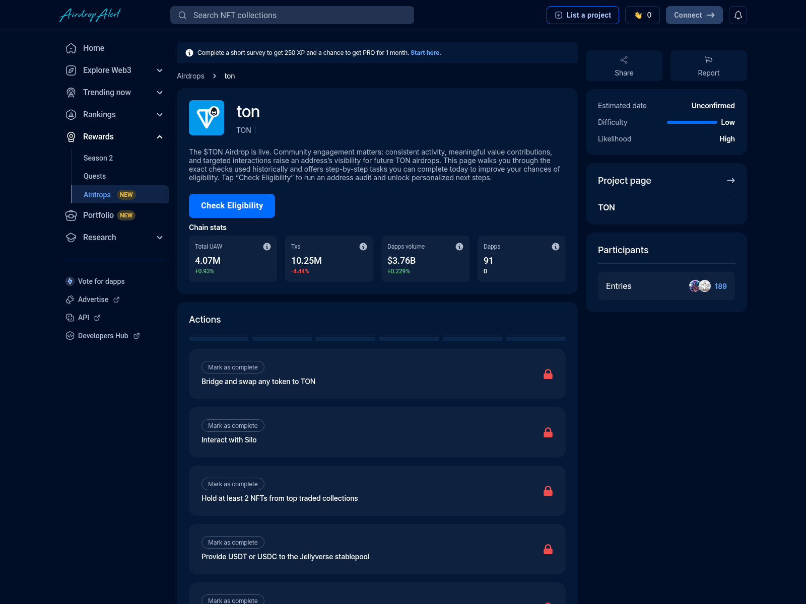 Screenshot of ton.airdropsalert.xyz