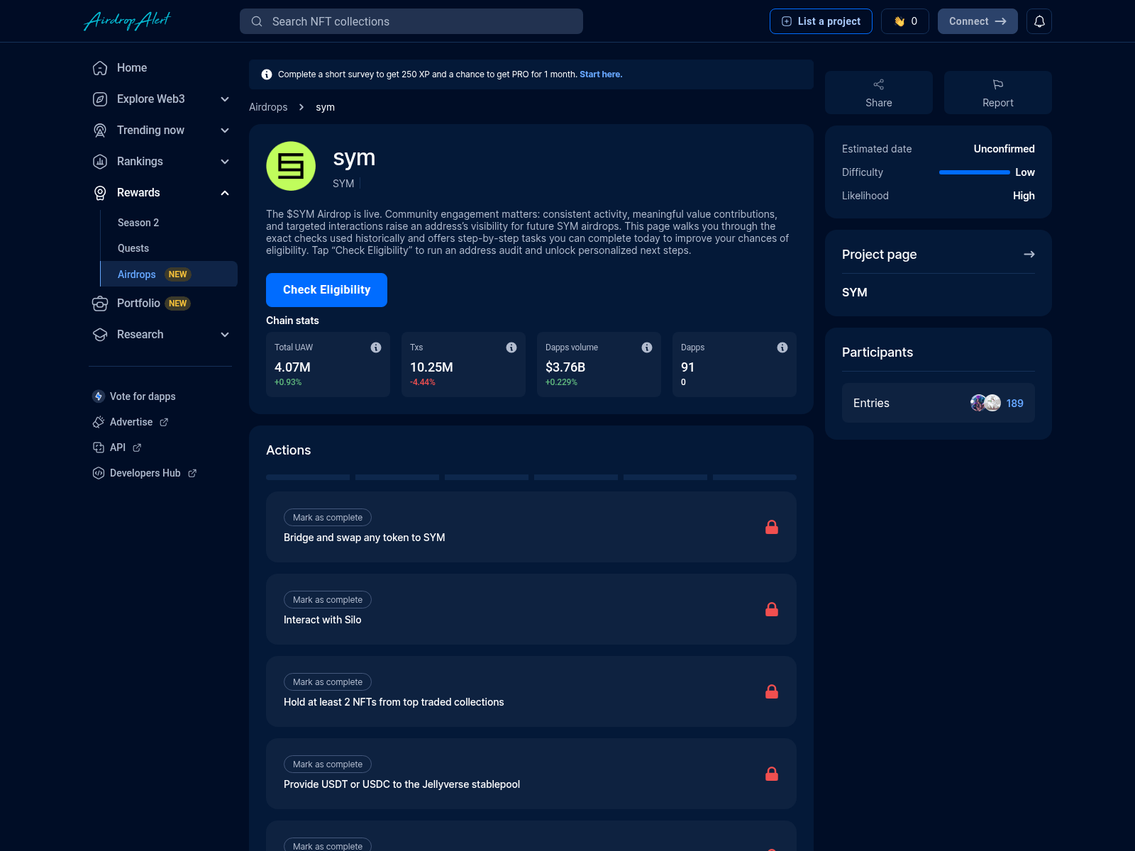 Screenshot of sym.airdropsalert.cfd