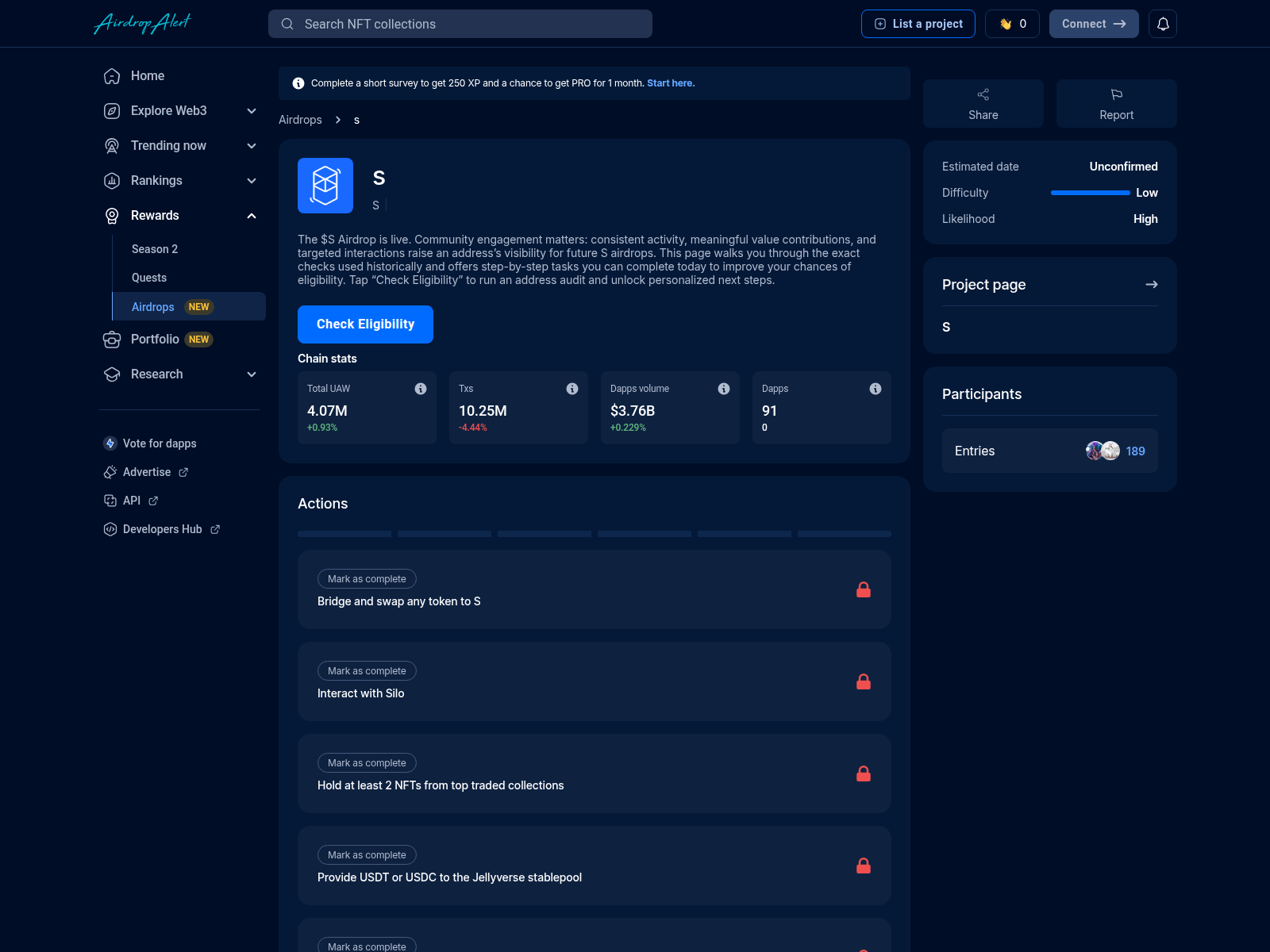 Screenshot of s.airdropsalert.bar