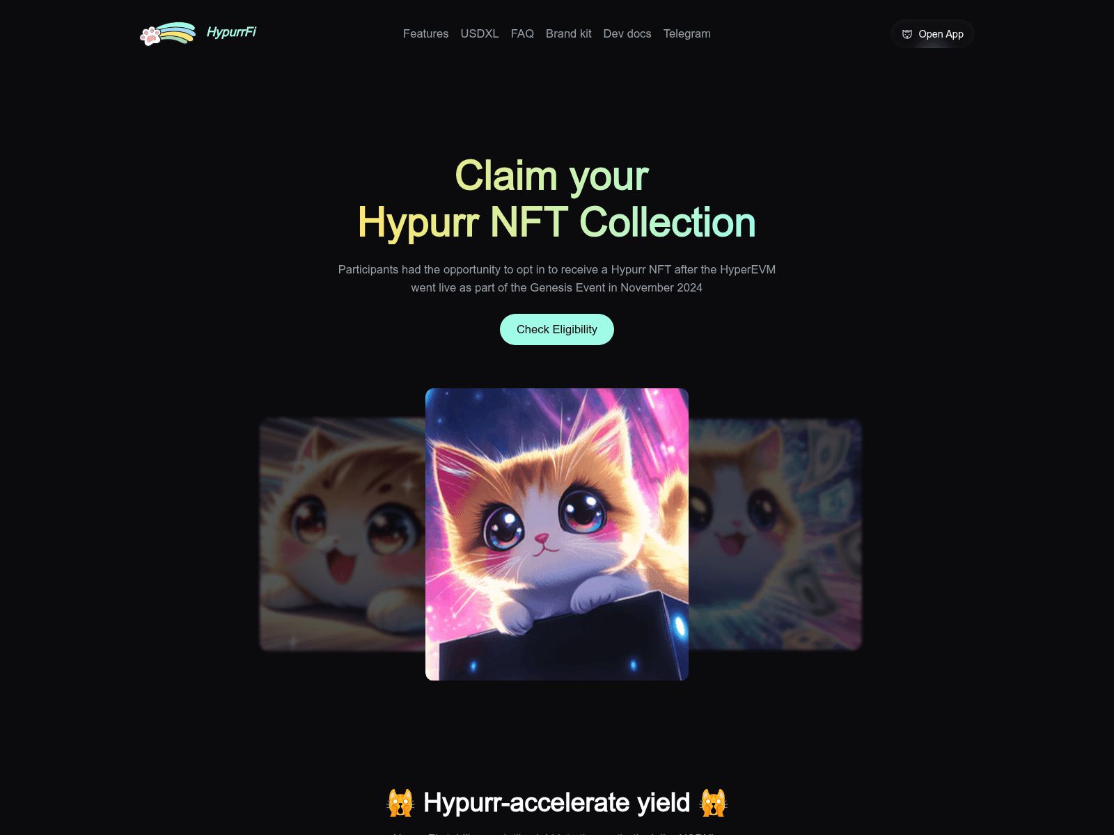 Screenshot of hypurrnft-hyperfoundation.org