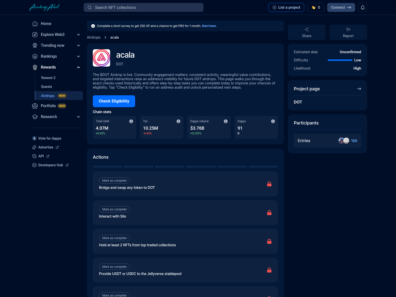 Screenshot of acala.airdropsalert.click