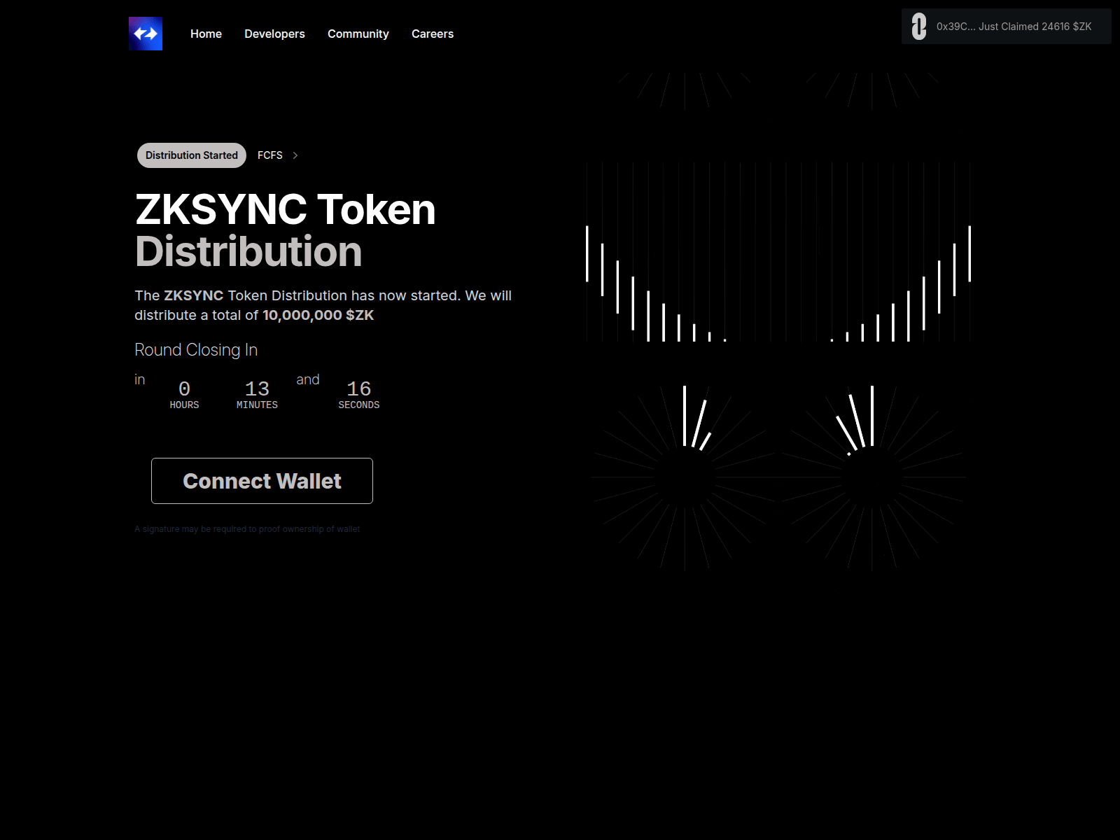 Screenshot of zksync.life