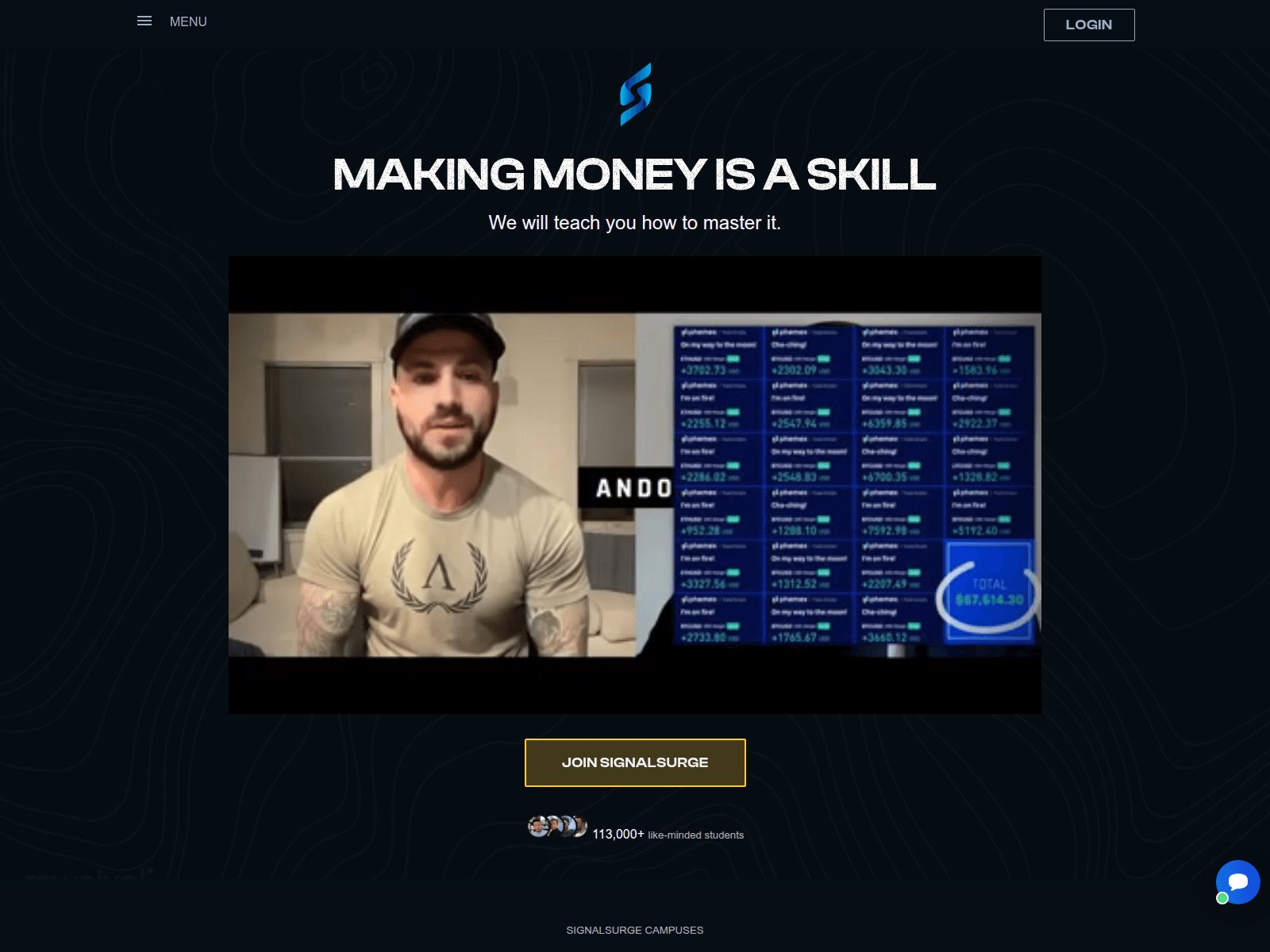 Screenshot of signalsurge.net