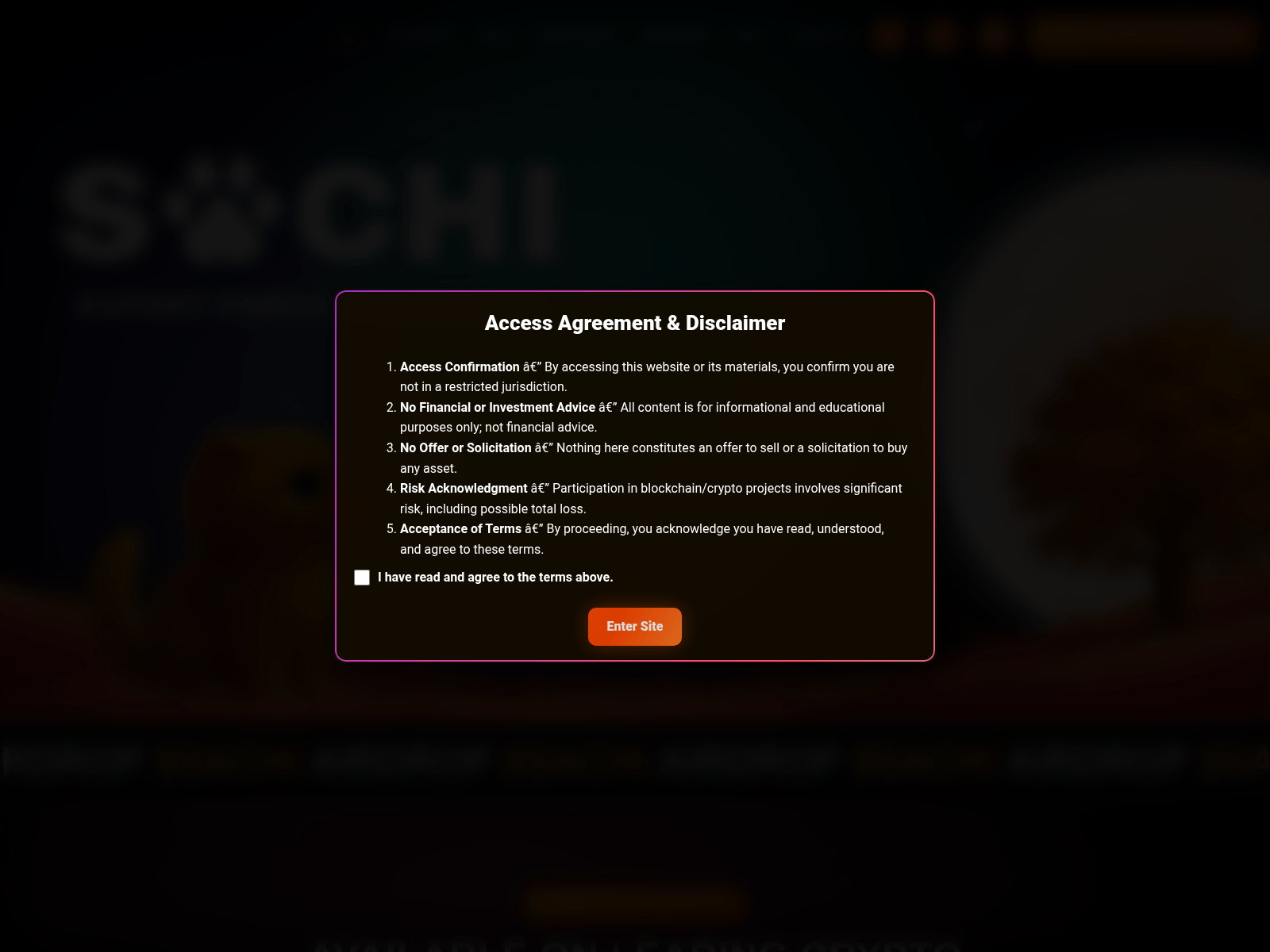 Screenshot of sachicoin.fun