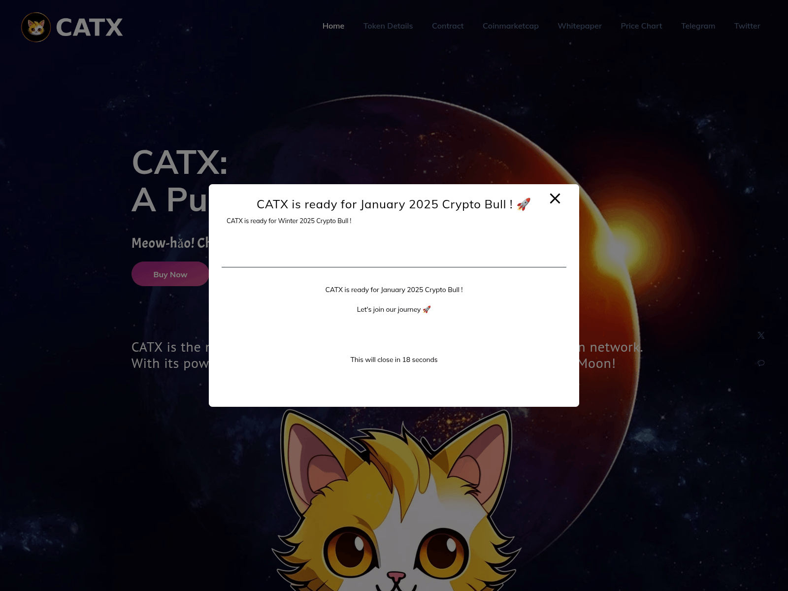 Screenshot of catxtoken.com
