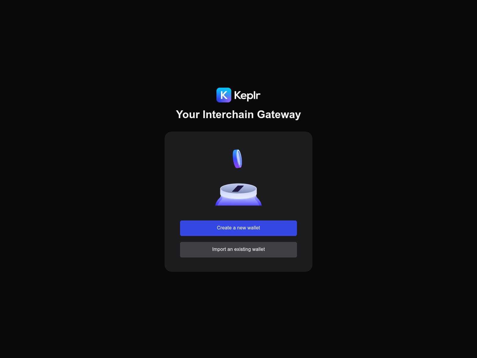 Screenshot of keplrwallet.app
