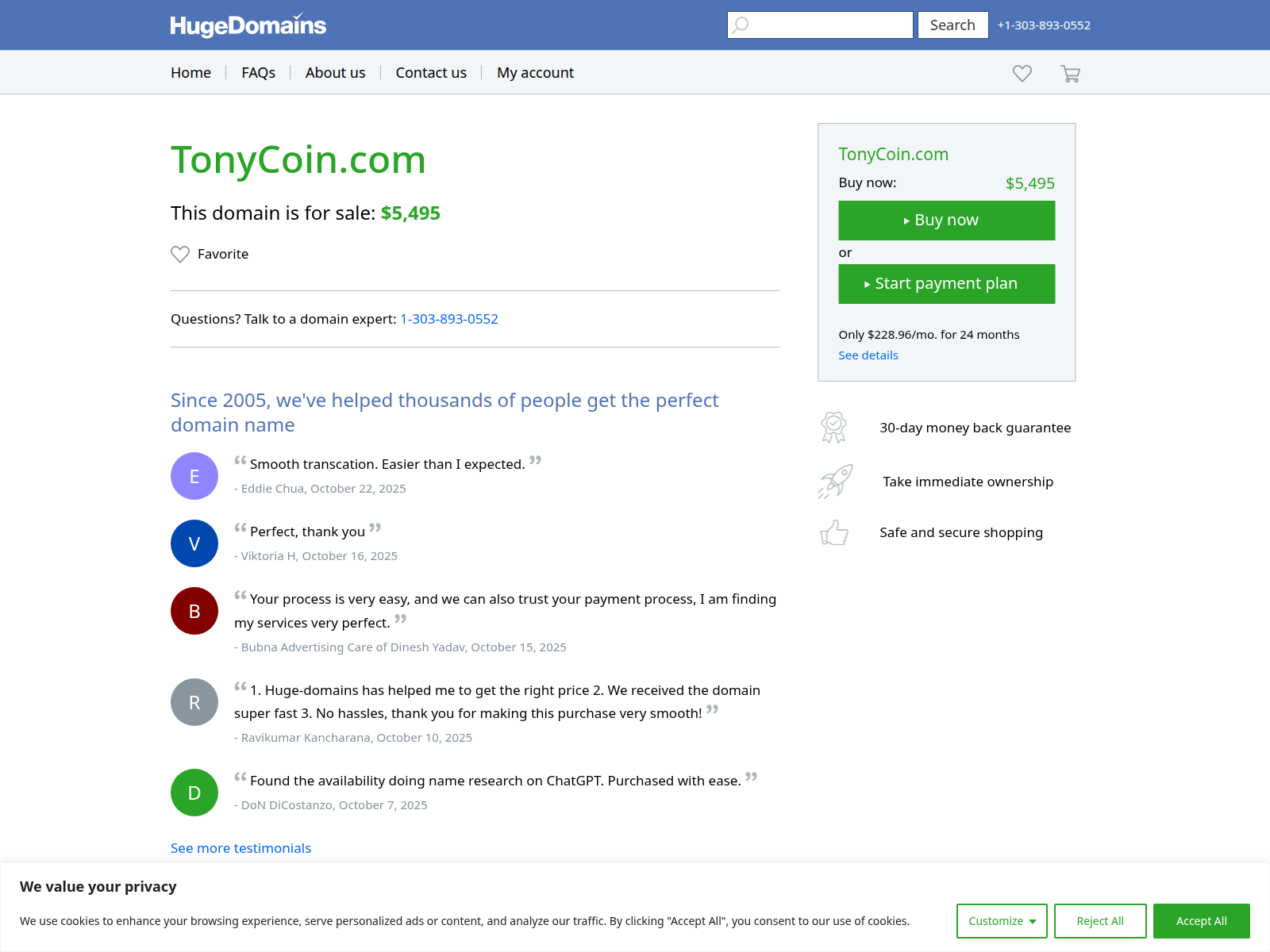 Screenshot of tonycoin.com