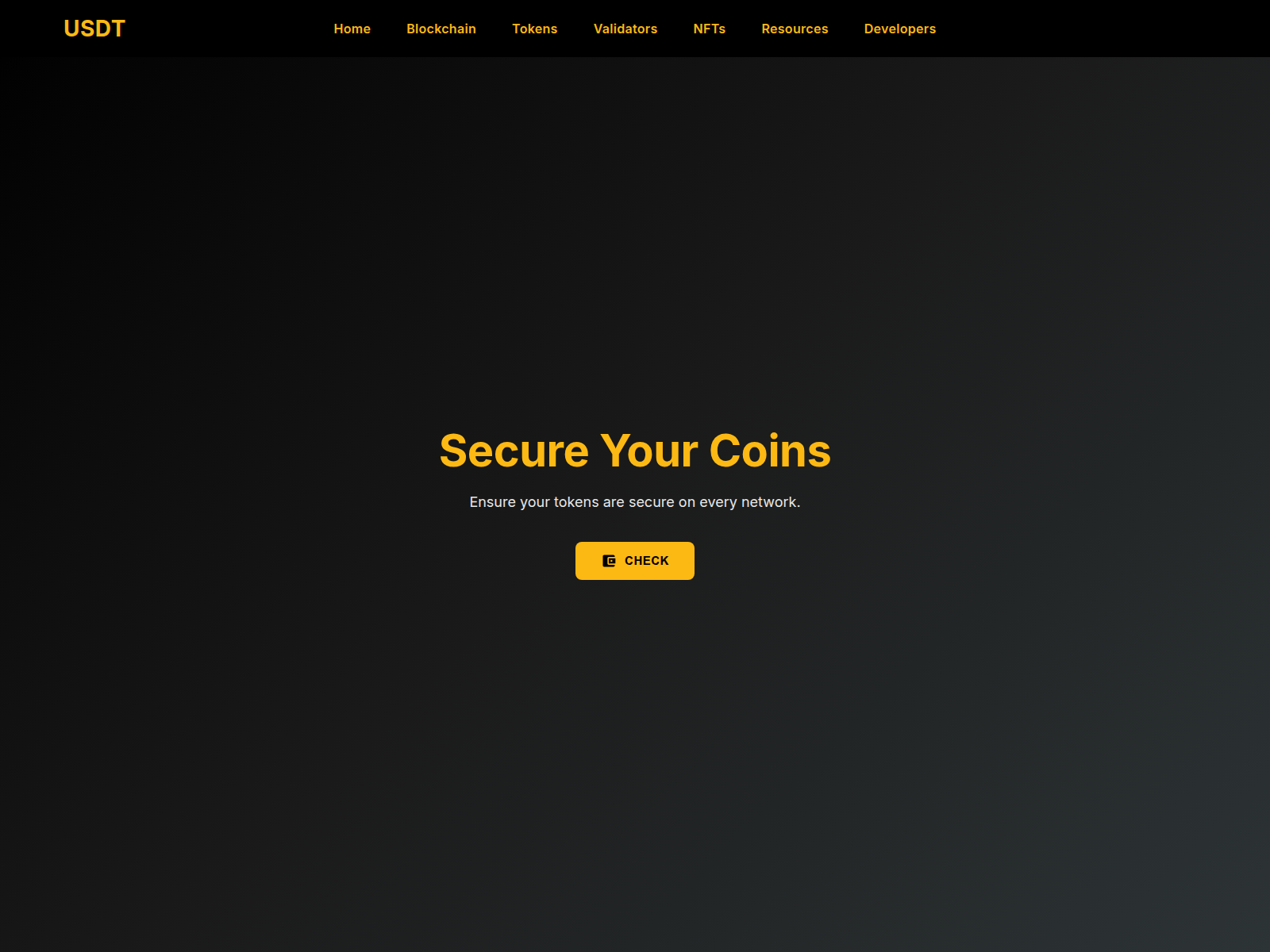 Forensic screenshot of usdtcheck.network