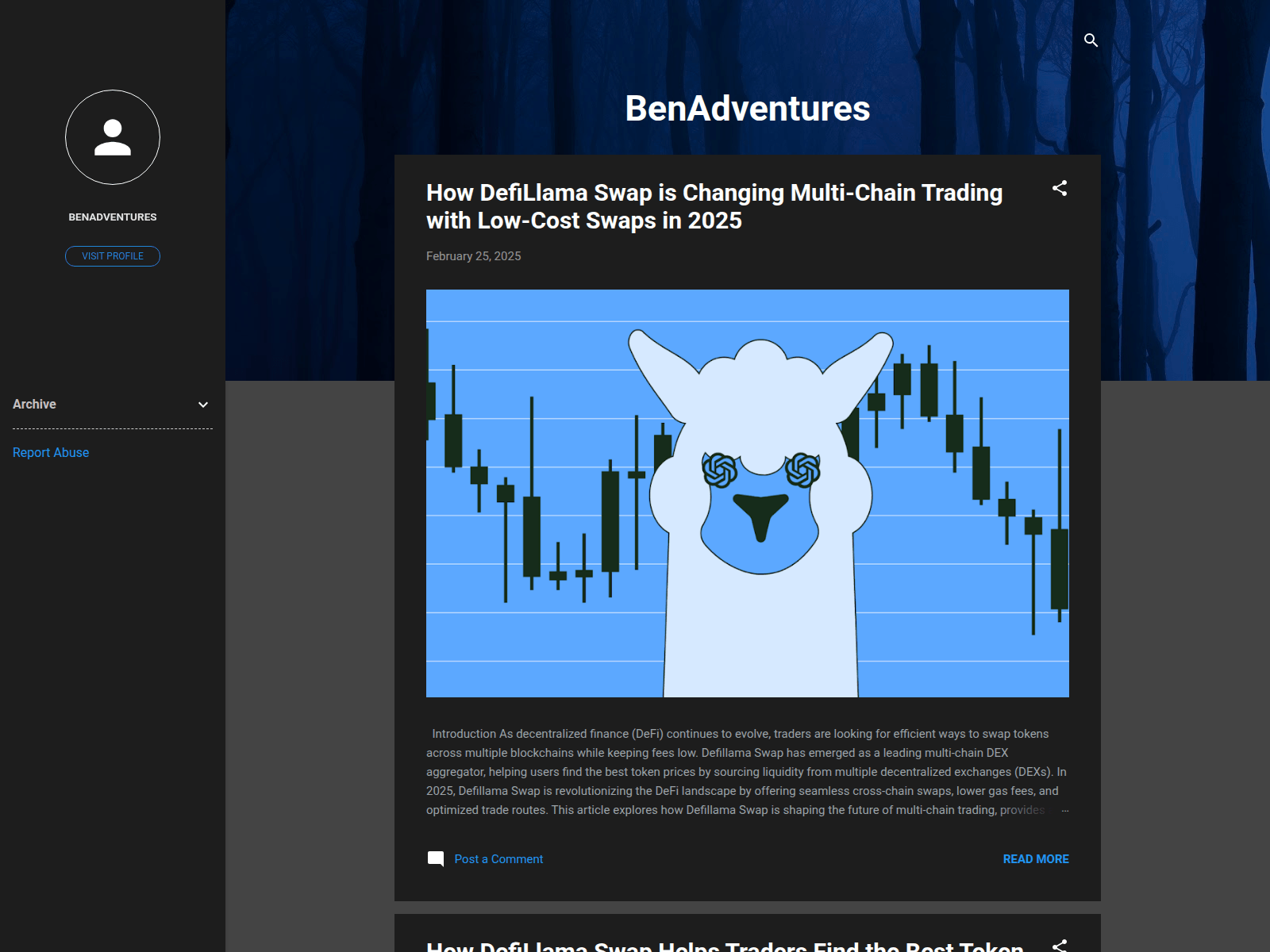 Screenshot of benadventuress.blogspot.com