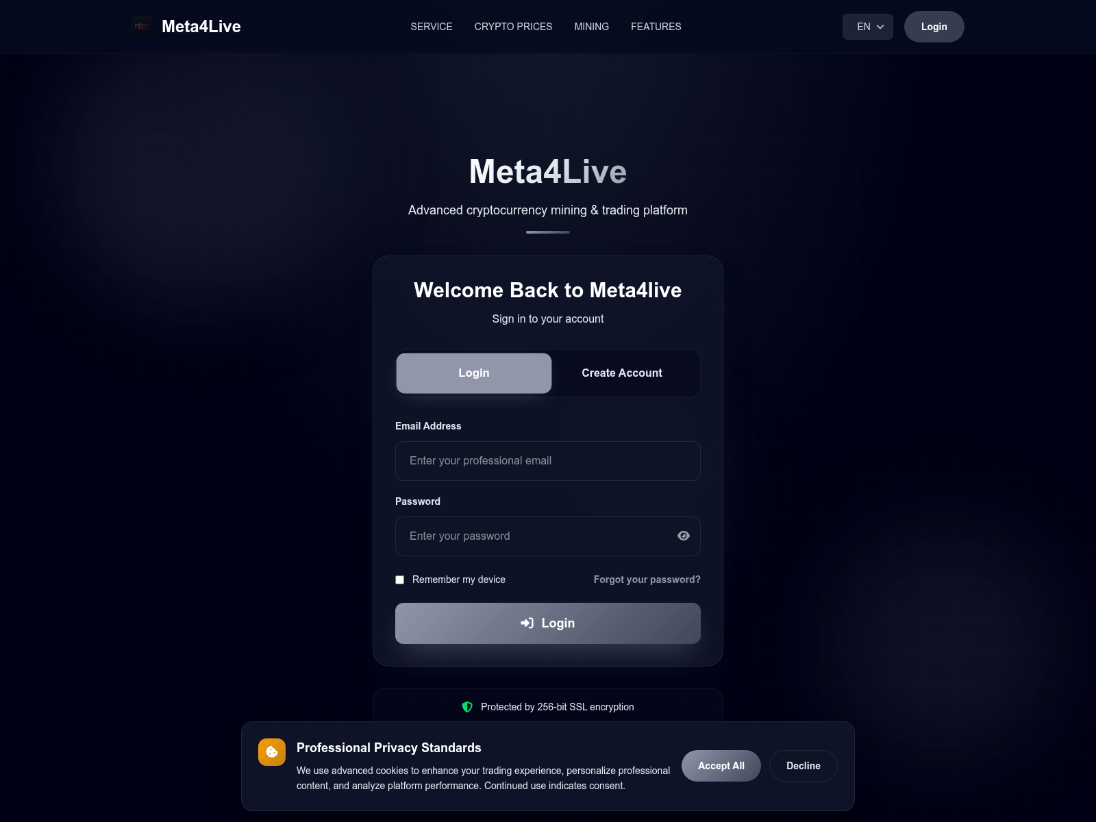 Screenshot of meta4.live