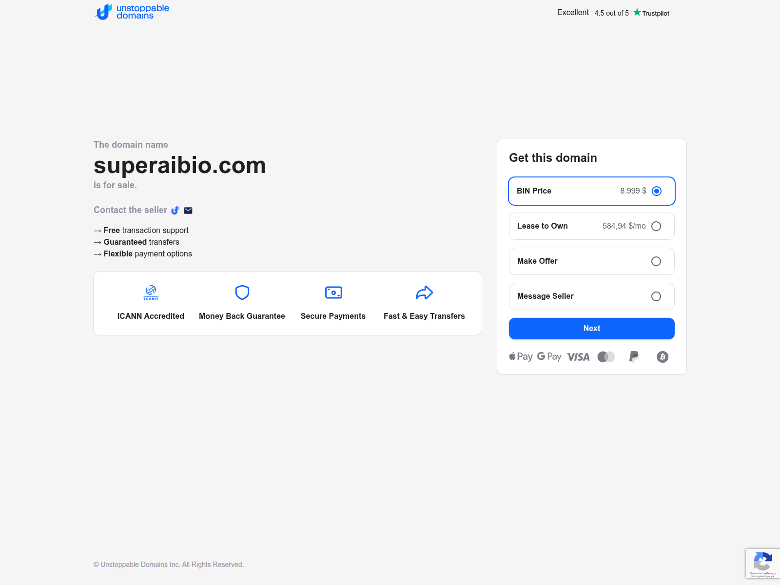 Screenshot of superaibio.com