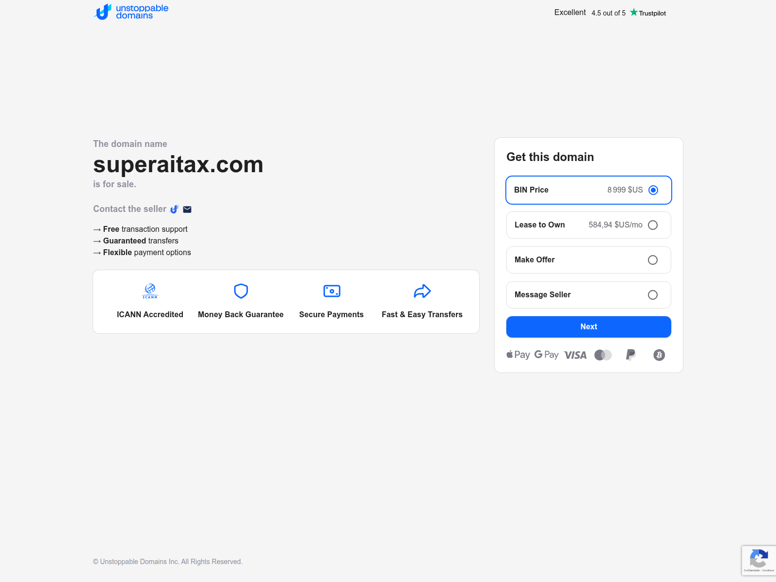 Screenshot of superaitax.com