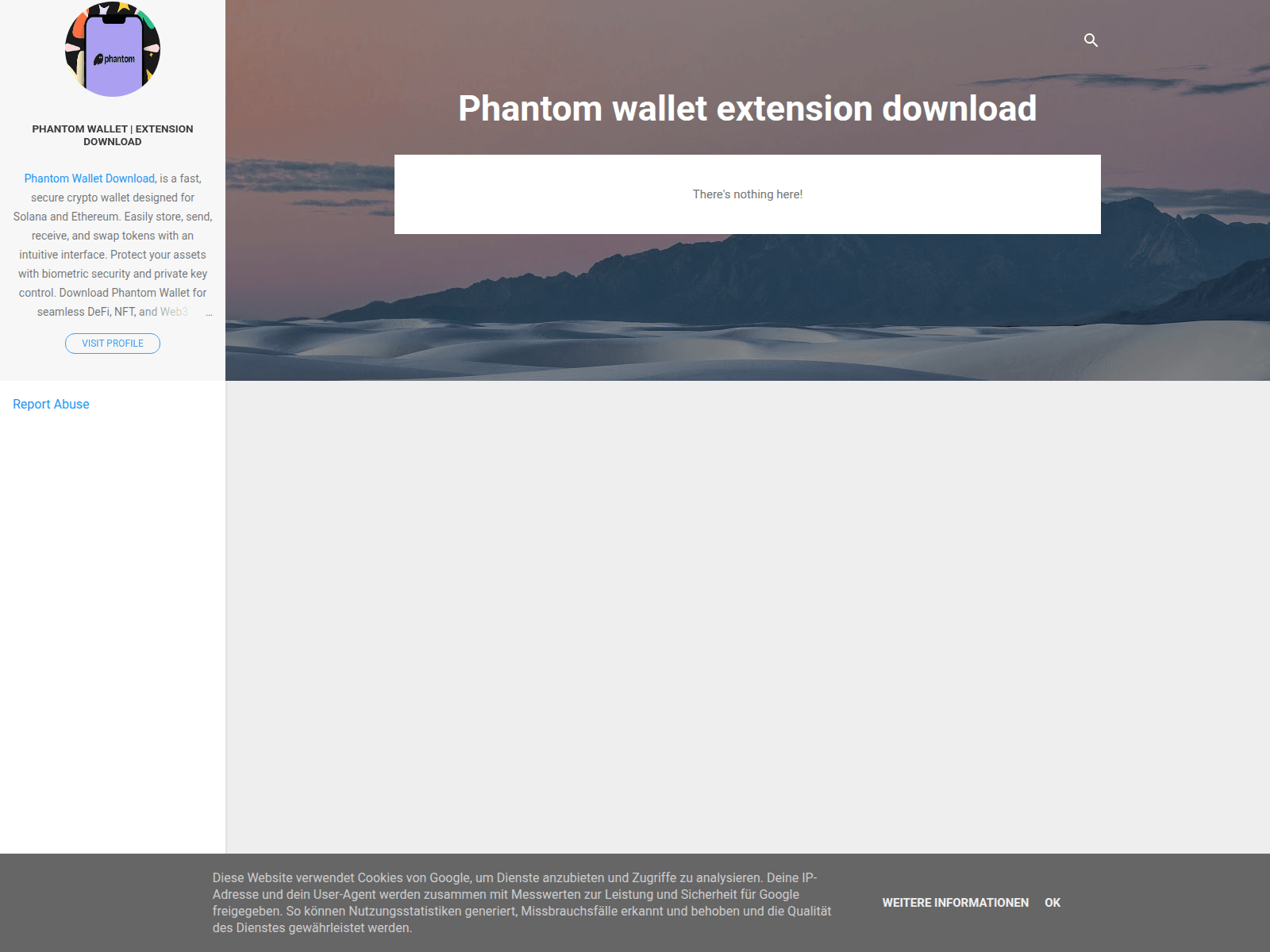 Screenshot of phantomwalletextensiondownload.blogspot.co.at