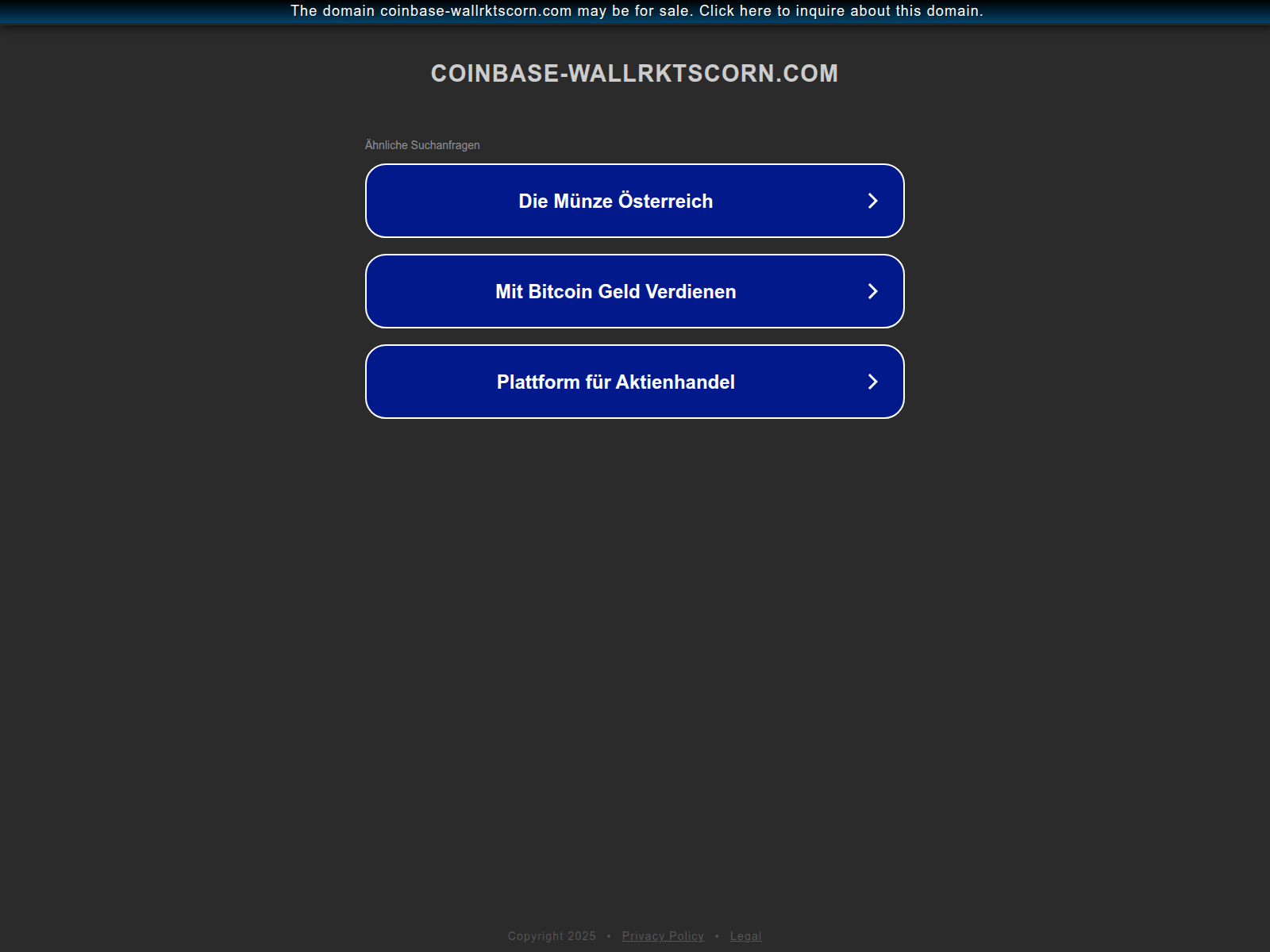 Screenshot of ww25.web.coinbase-wallrktscorn.com