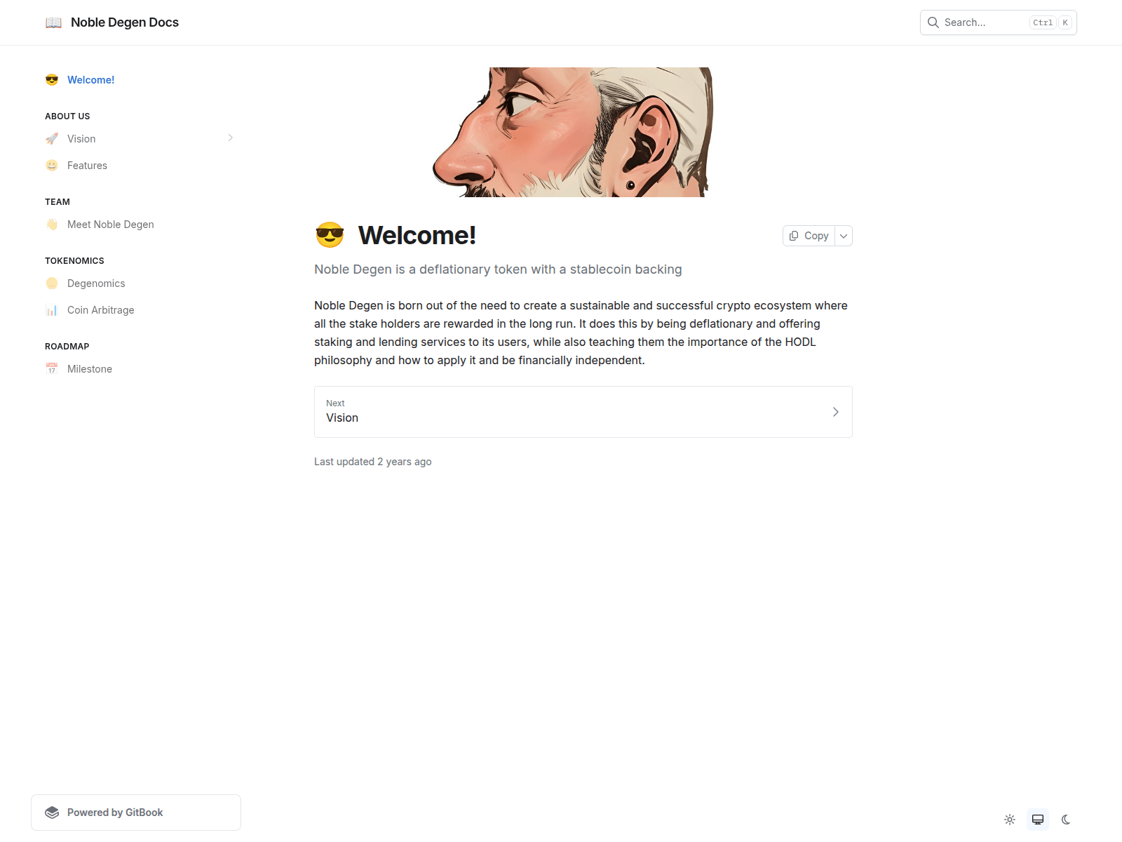 Screenshot of degen-organization.gitbook.io