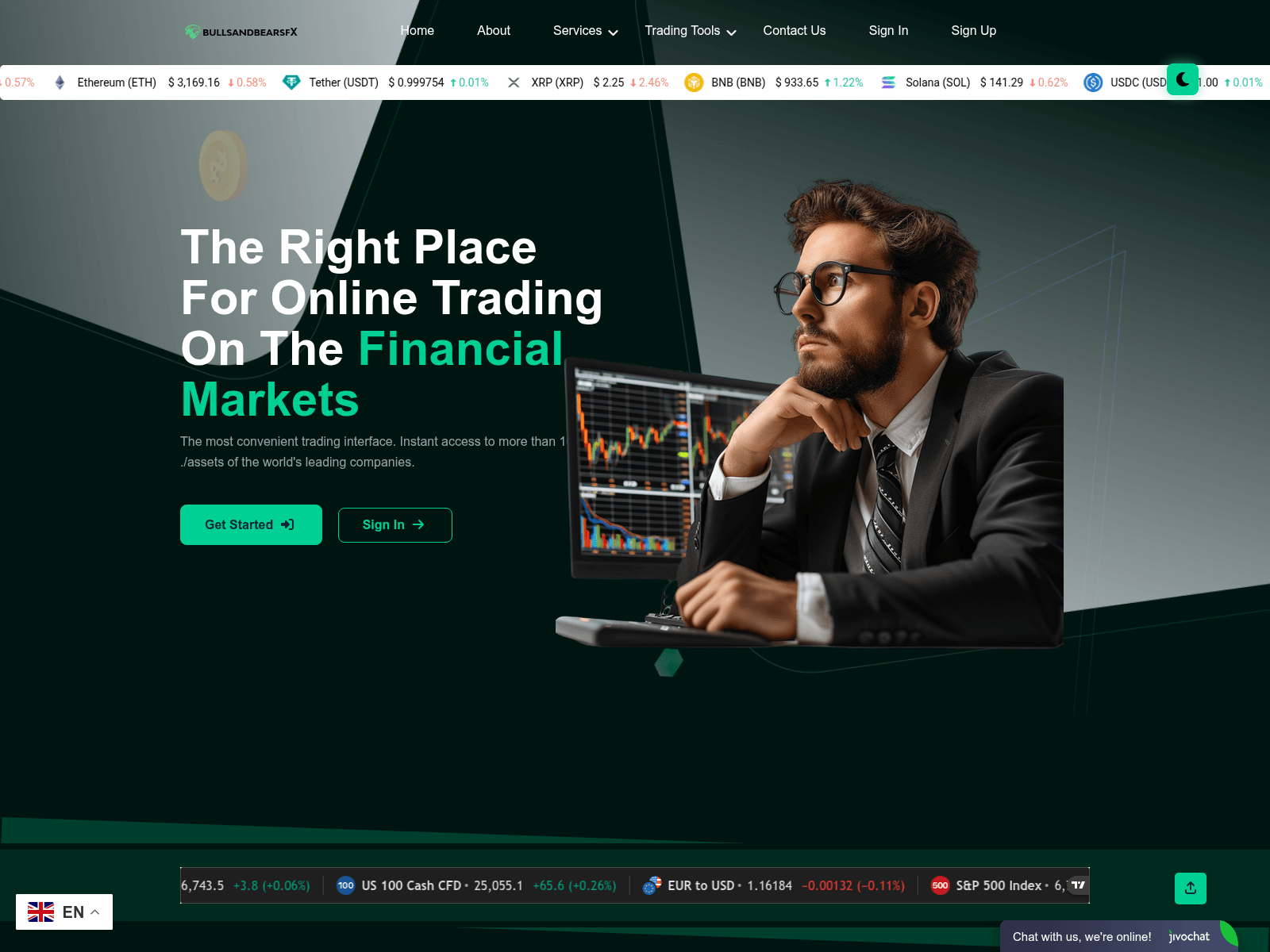 Screenshot of bullsandbearsfx.org