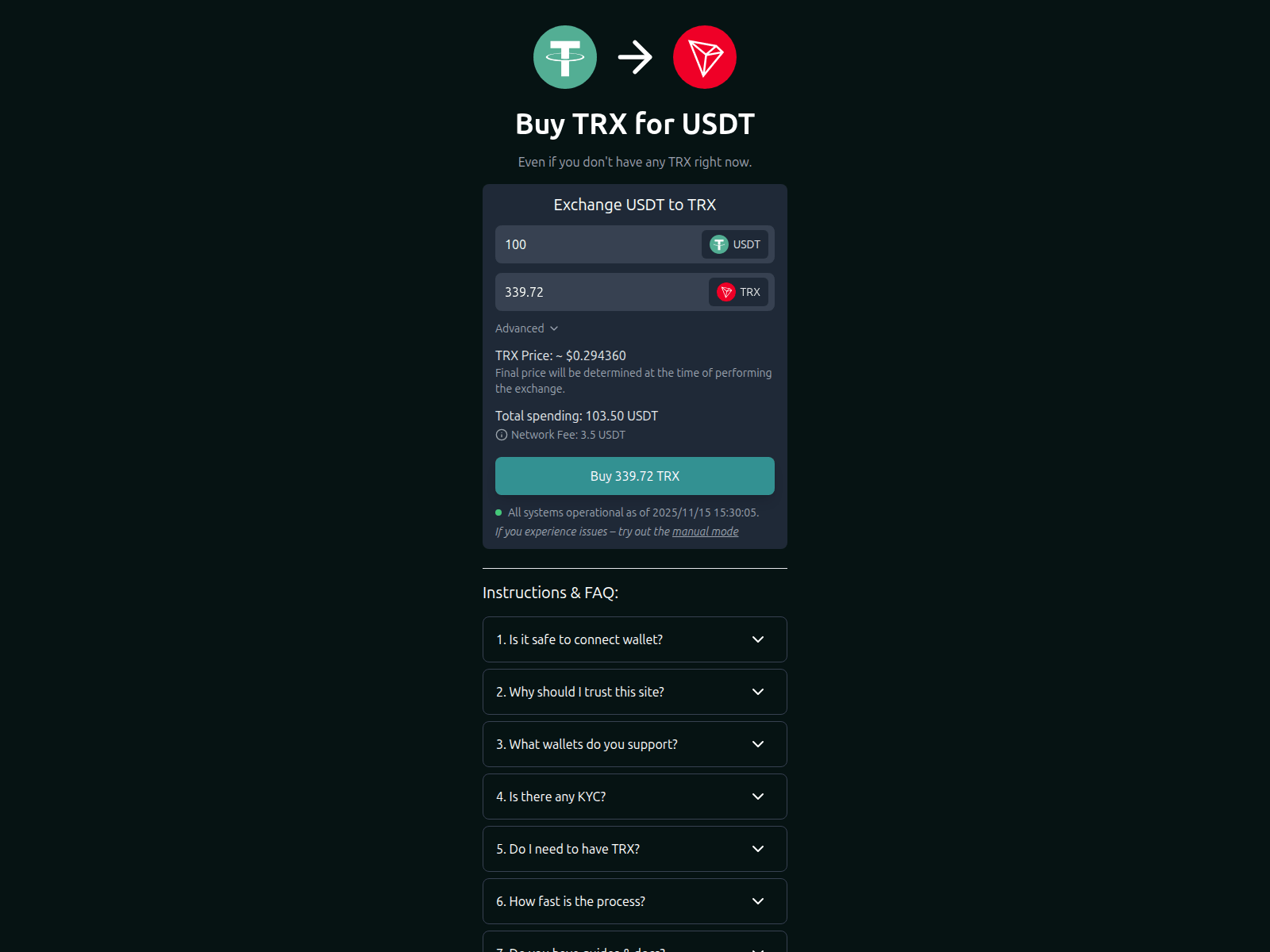 Screenshot of swaptrx.org