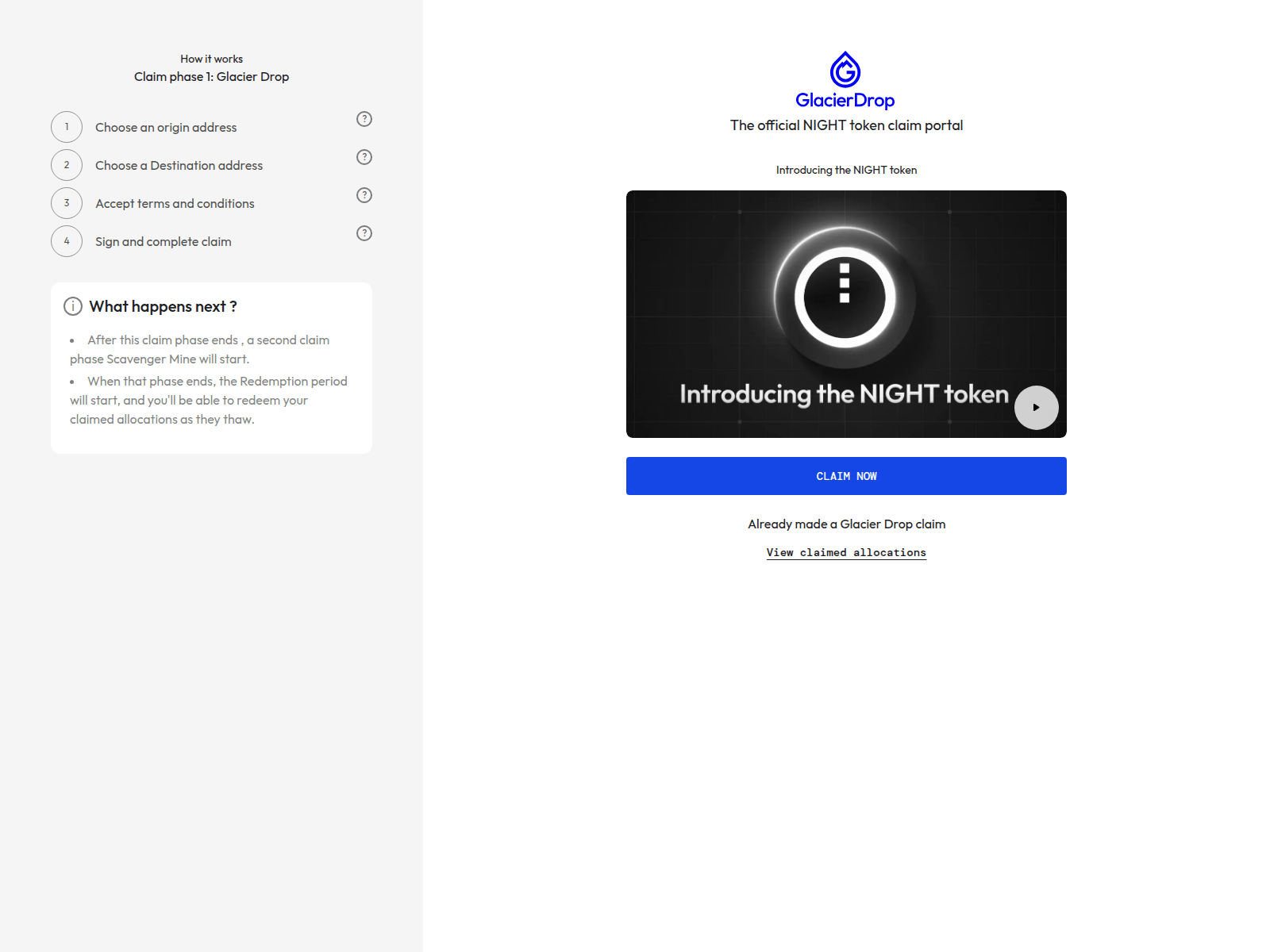 Screenshot of nightairdrops.com