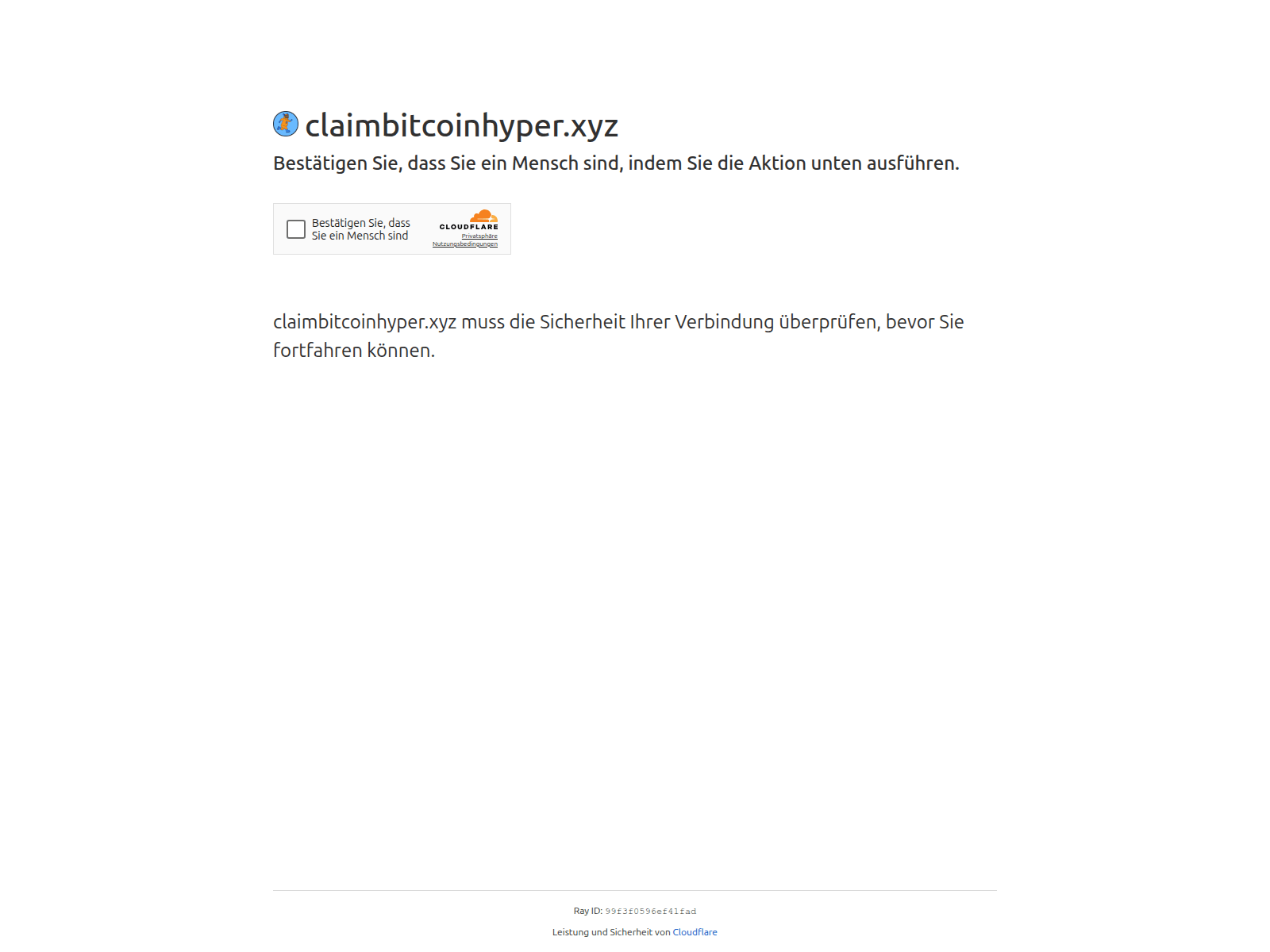 Screenshot of claimbitcoinhyper.xyz