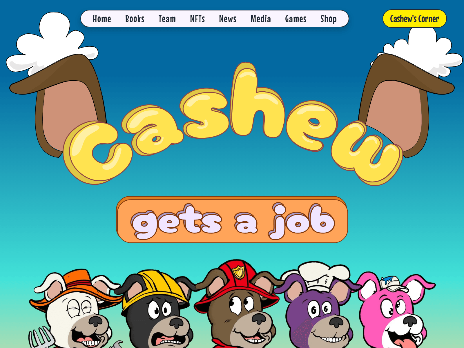 Screenshot of cashewgetsajob.com