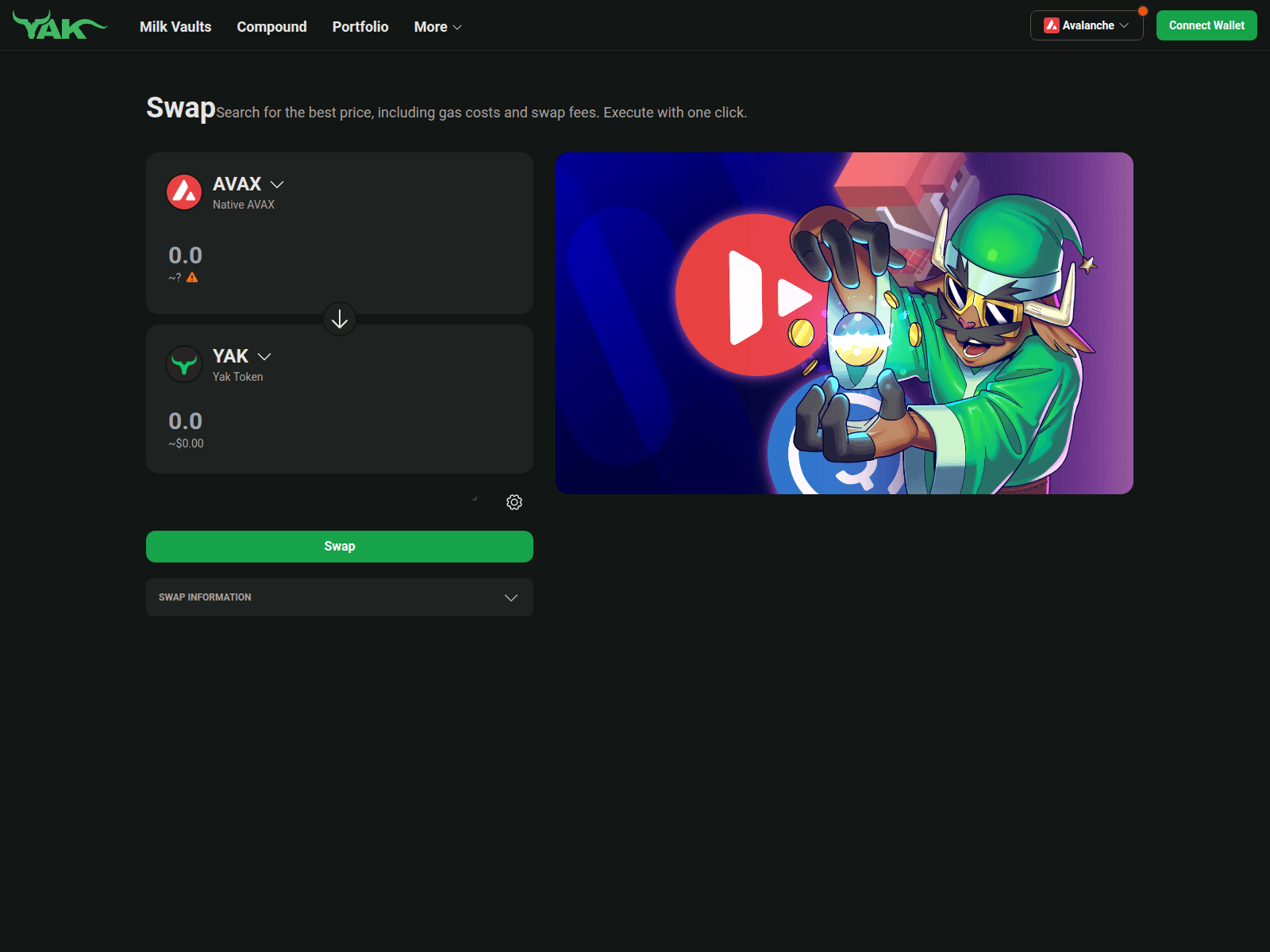 Screenshot of yield-yak.net