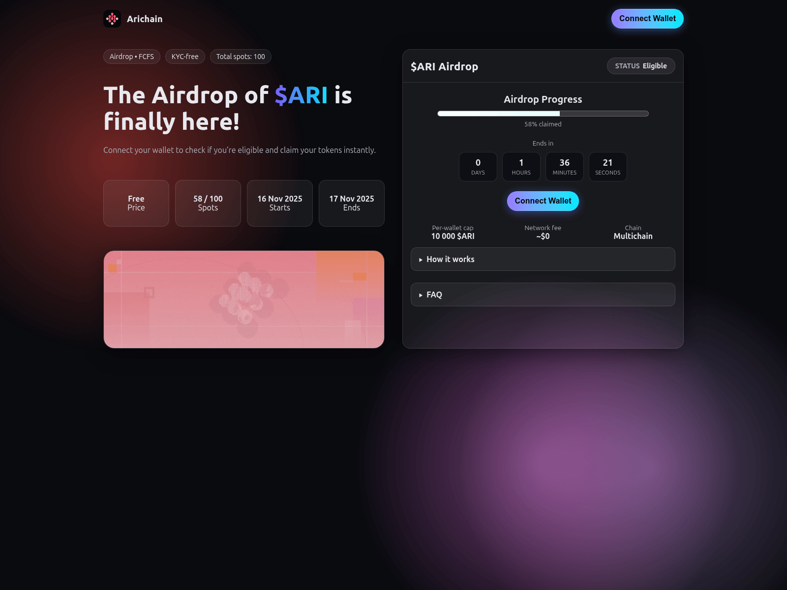 Screenshot of arlchain.xyz