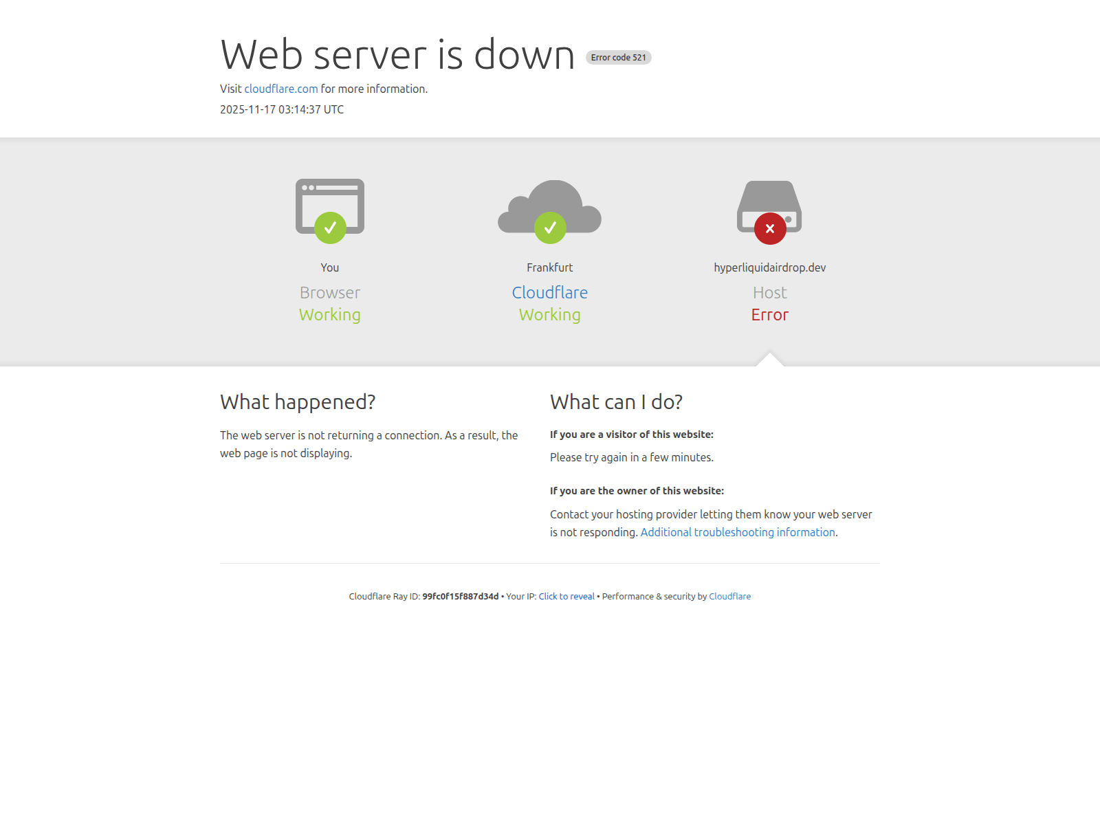 Screenshot of hyperliquidairdrop.dev