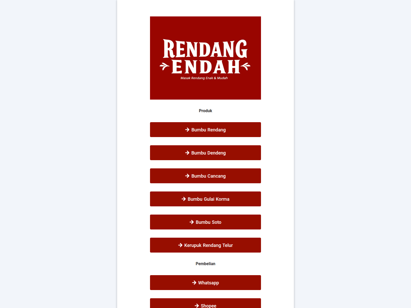 Screenshot of rendangendah.com