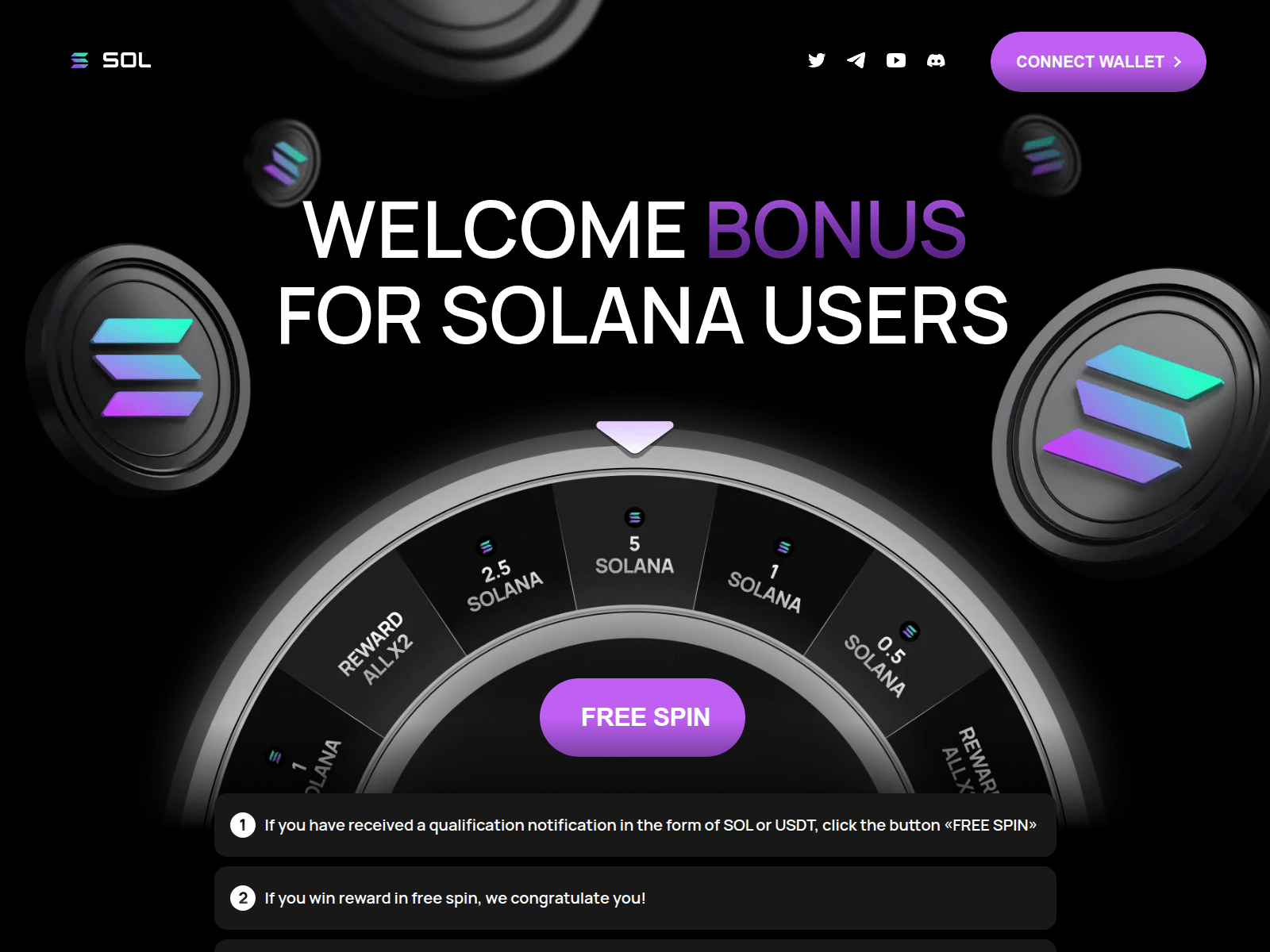 Screenshot of solspins.bet