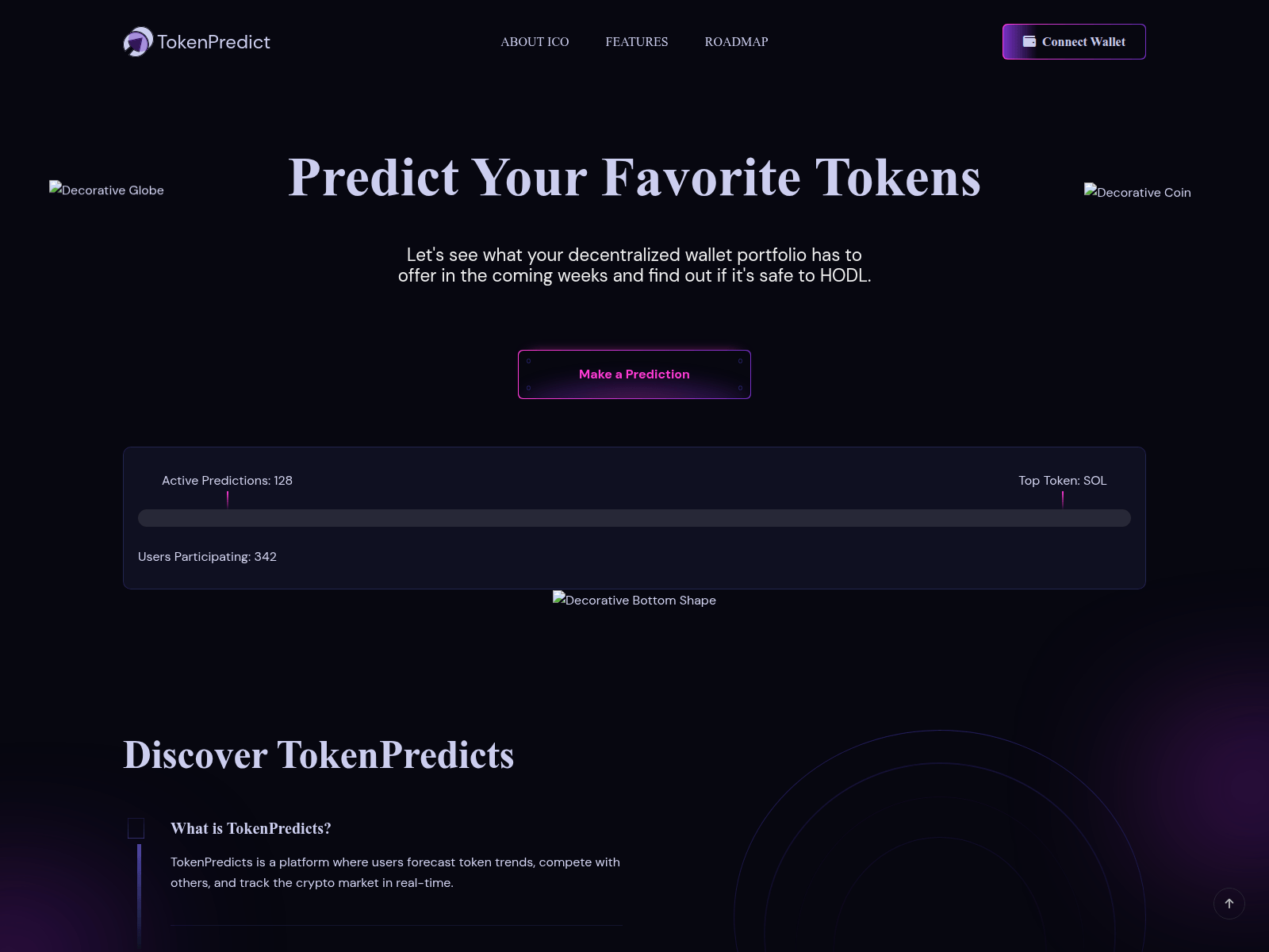 Screenshot of tokenpredict.app