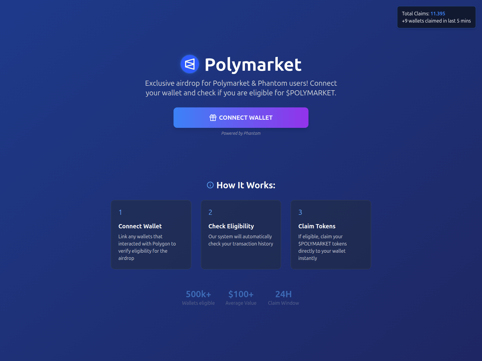 Screenshot of poiymarket.live