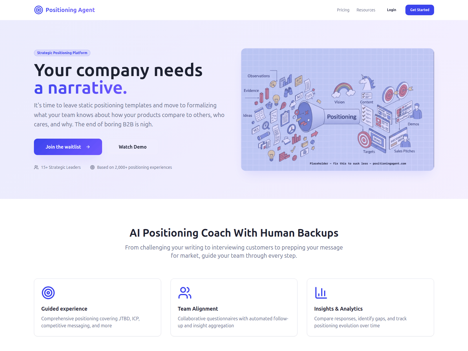 Screenshot of positioningagent.com