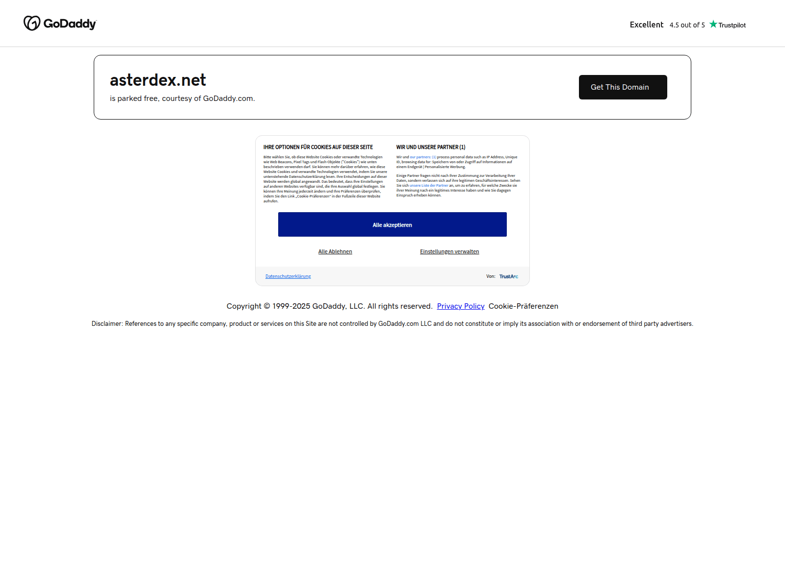 Screenshot of asterdex.net