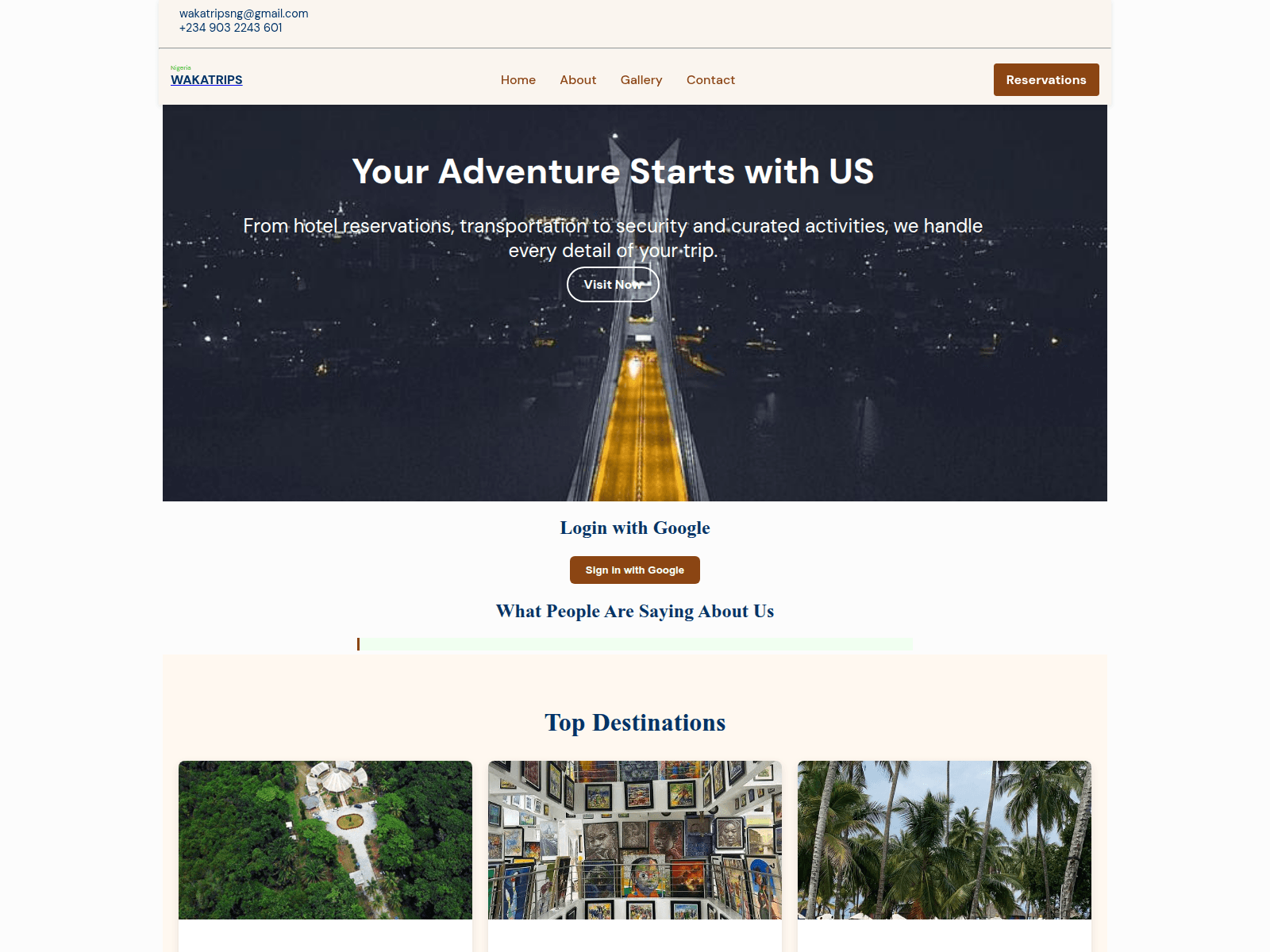 Screenshot of wakatrips.com.ng