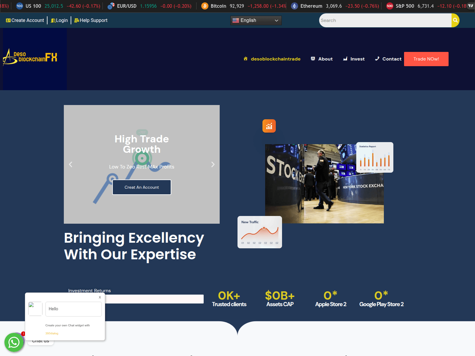 Screenshot of globalwealthtrades.live