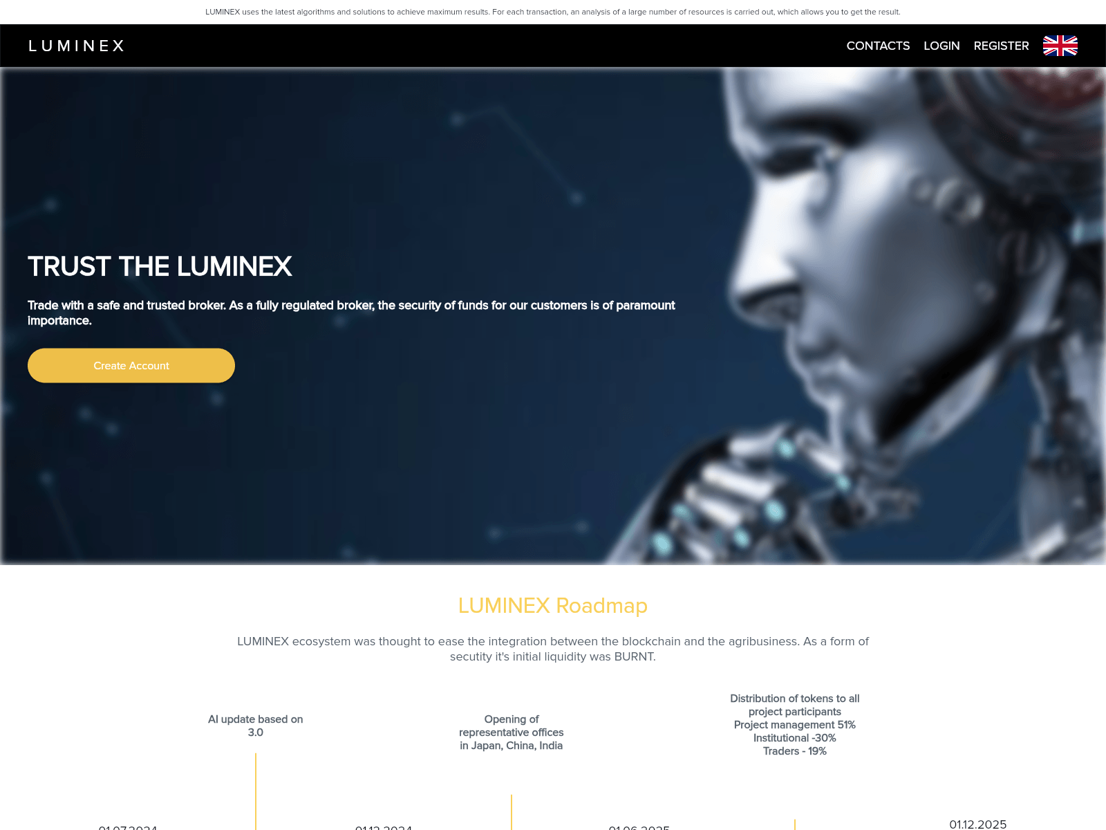 Screenshot of luminex.app