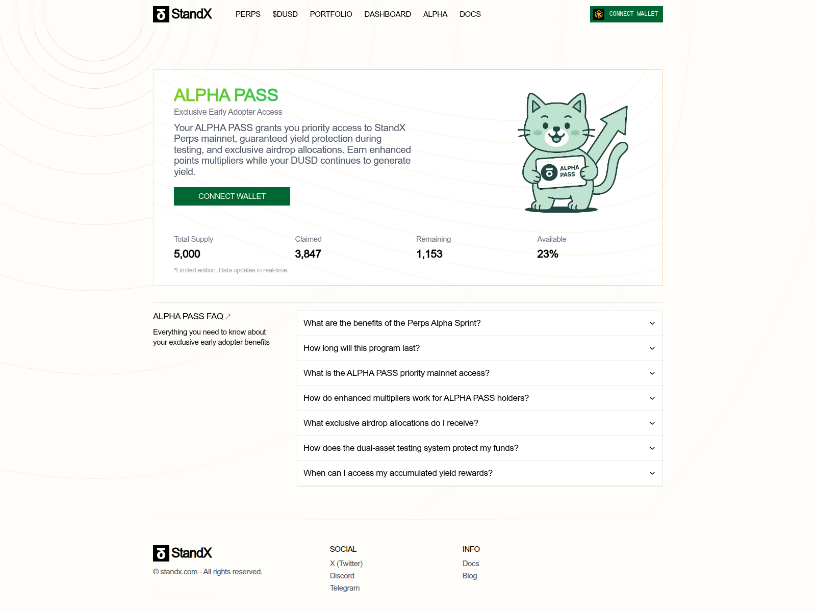 Screenshot of standx.money