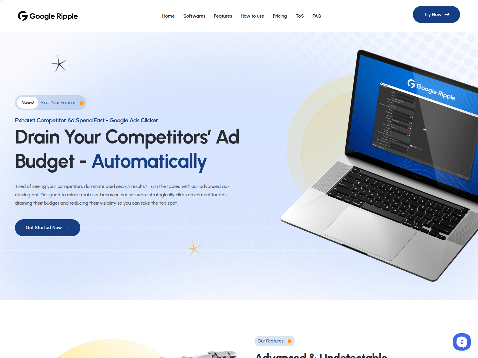 Screenshot of googleripple.com