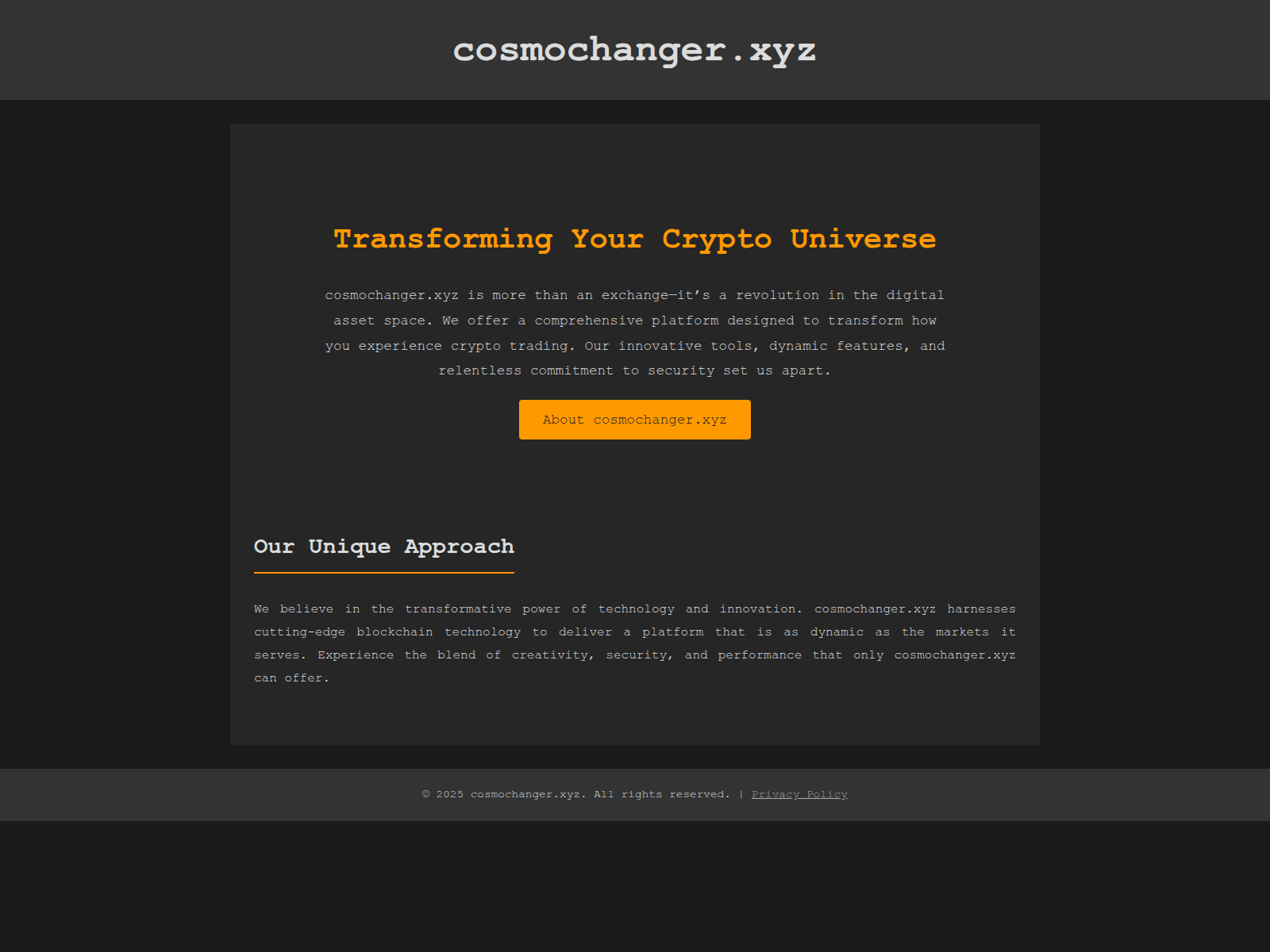 Screenshot of cosmochanger.xyz