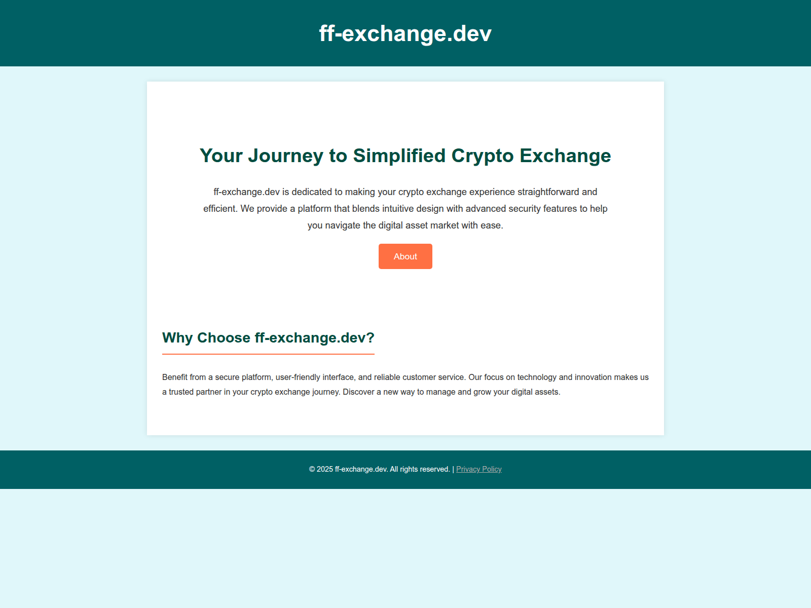 Screenshot of ff-exchange.dev