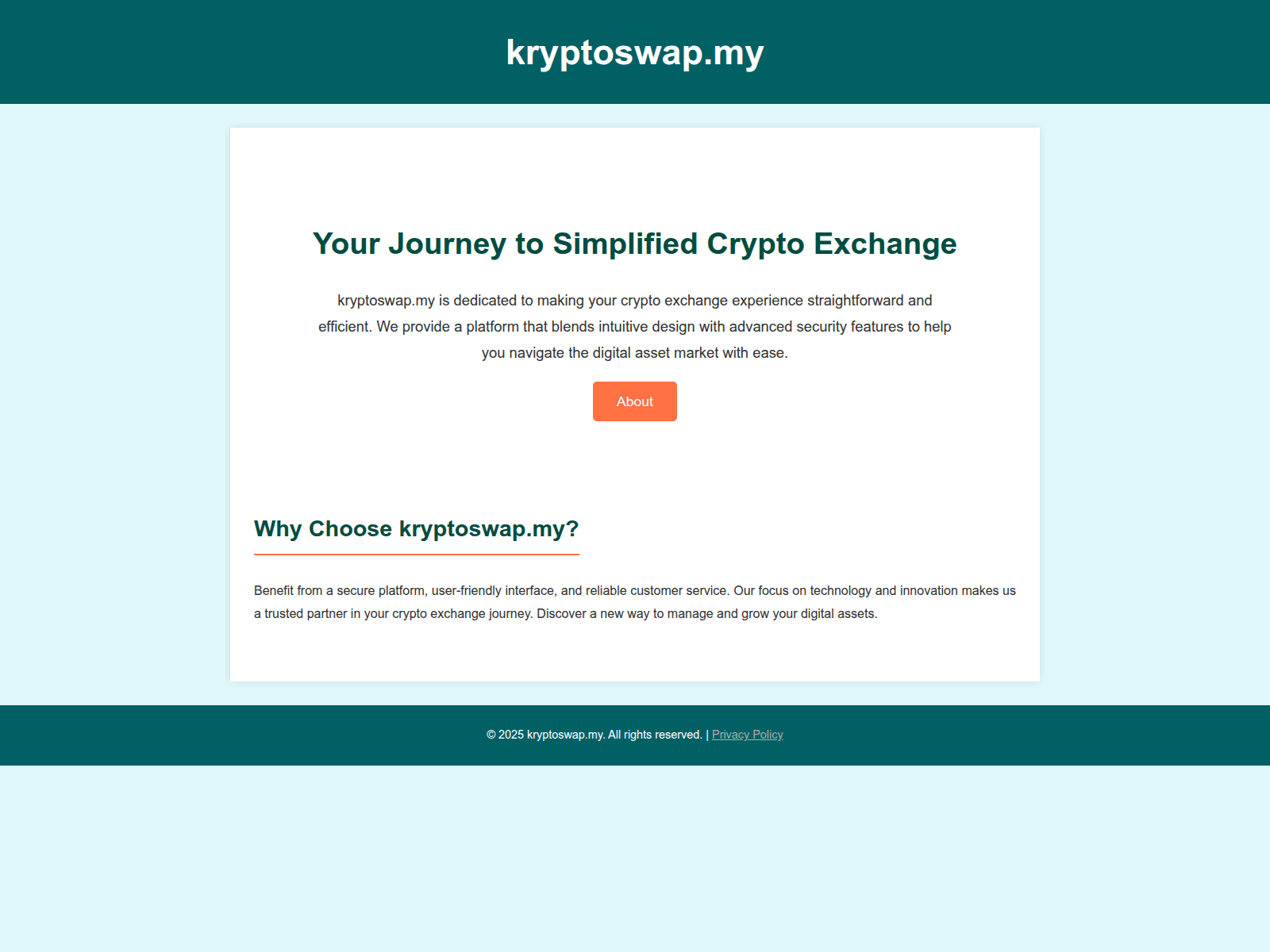 Screenshot of kryptoswap.my