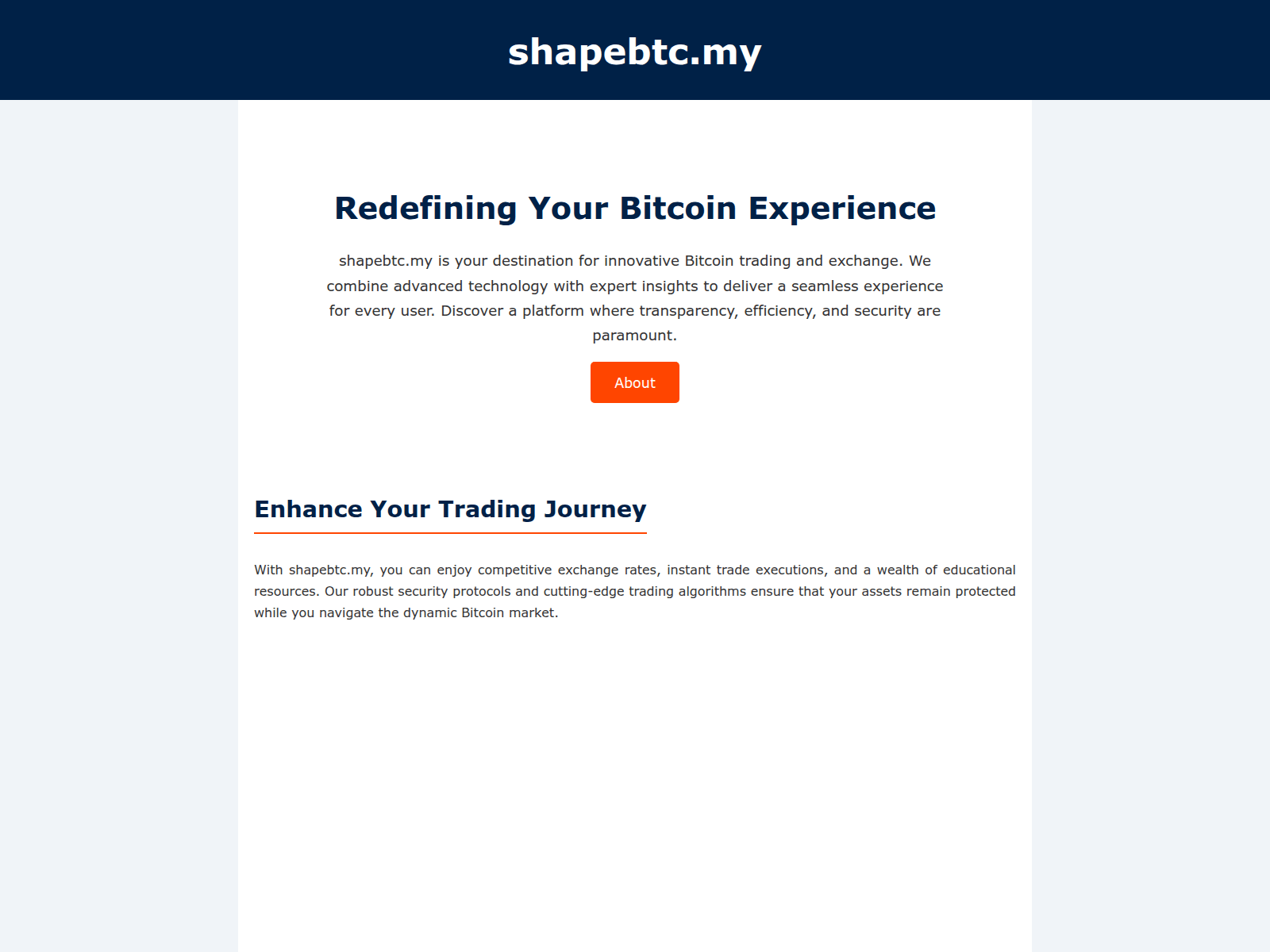 Screenshot of shapebtc.my