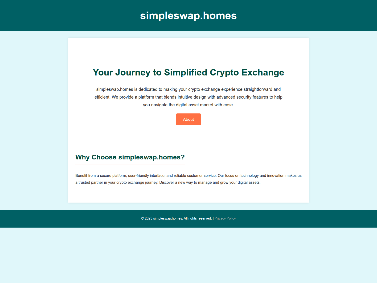 Screenshot of simpleswap.homes