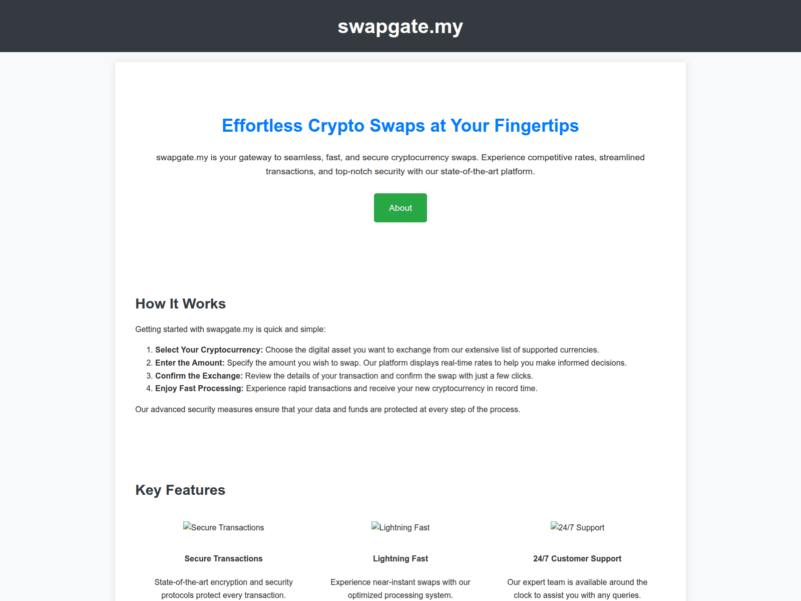 Screenshot of swapgate.my