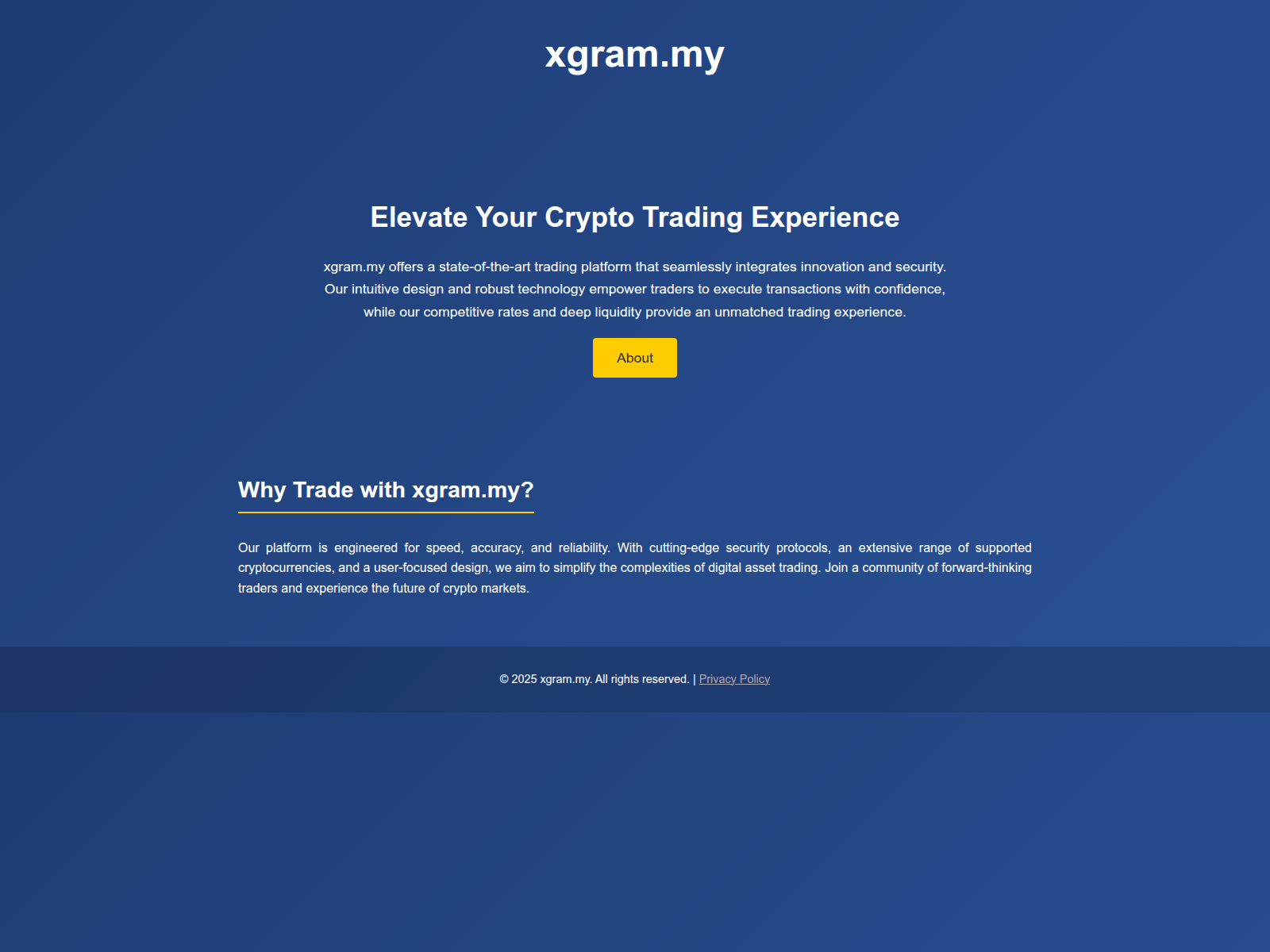 Screenshot of xgram.my