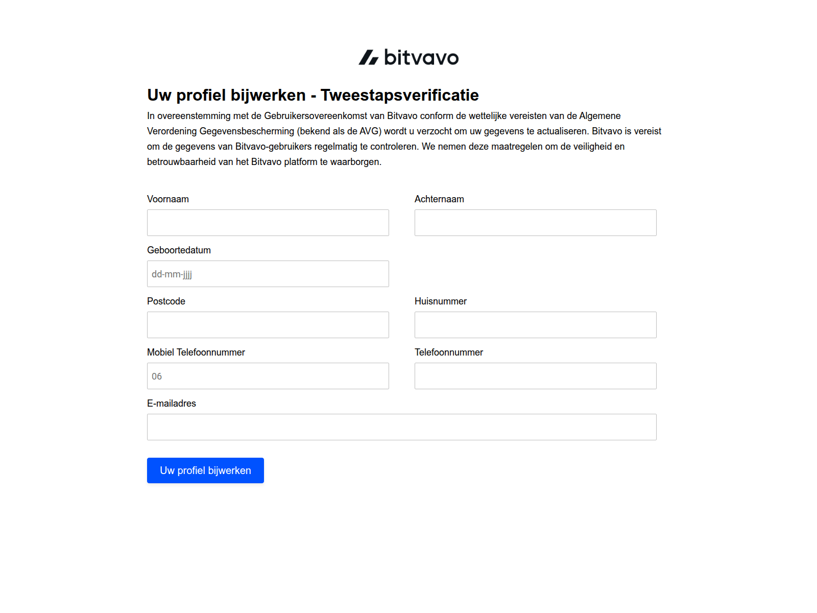 Screenshot of bitvavo.com.nl.services.cbz.poe.temporary.site